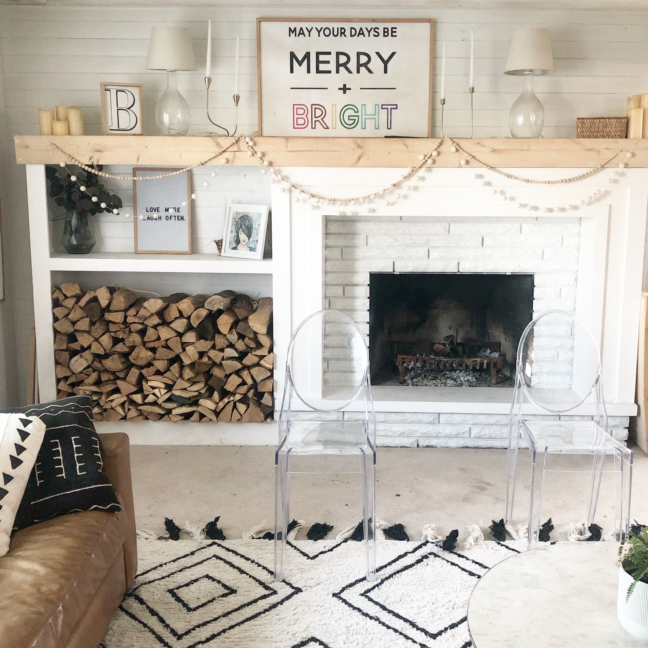 May your days be merry and bright white/black/natural