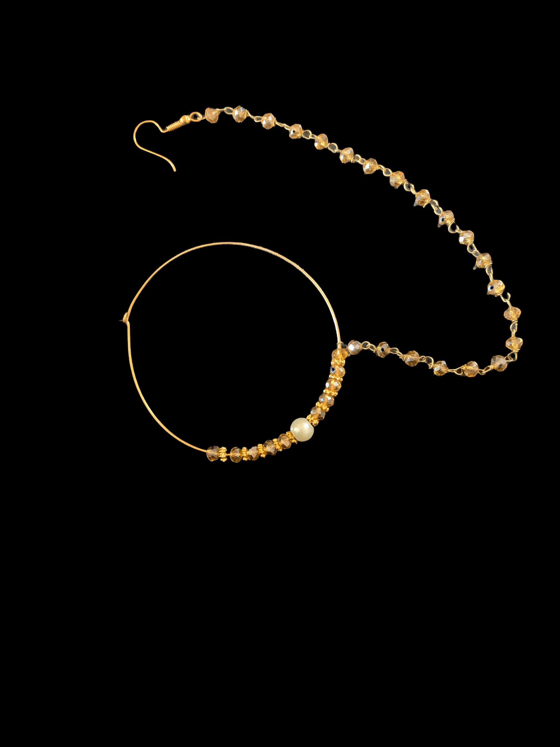 Gold plated  nosering - champagne ( READY TO SHIP)