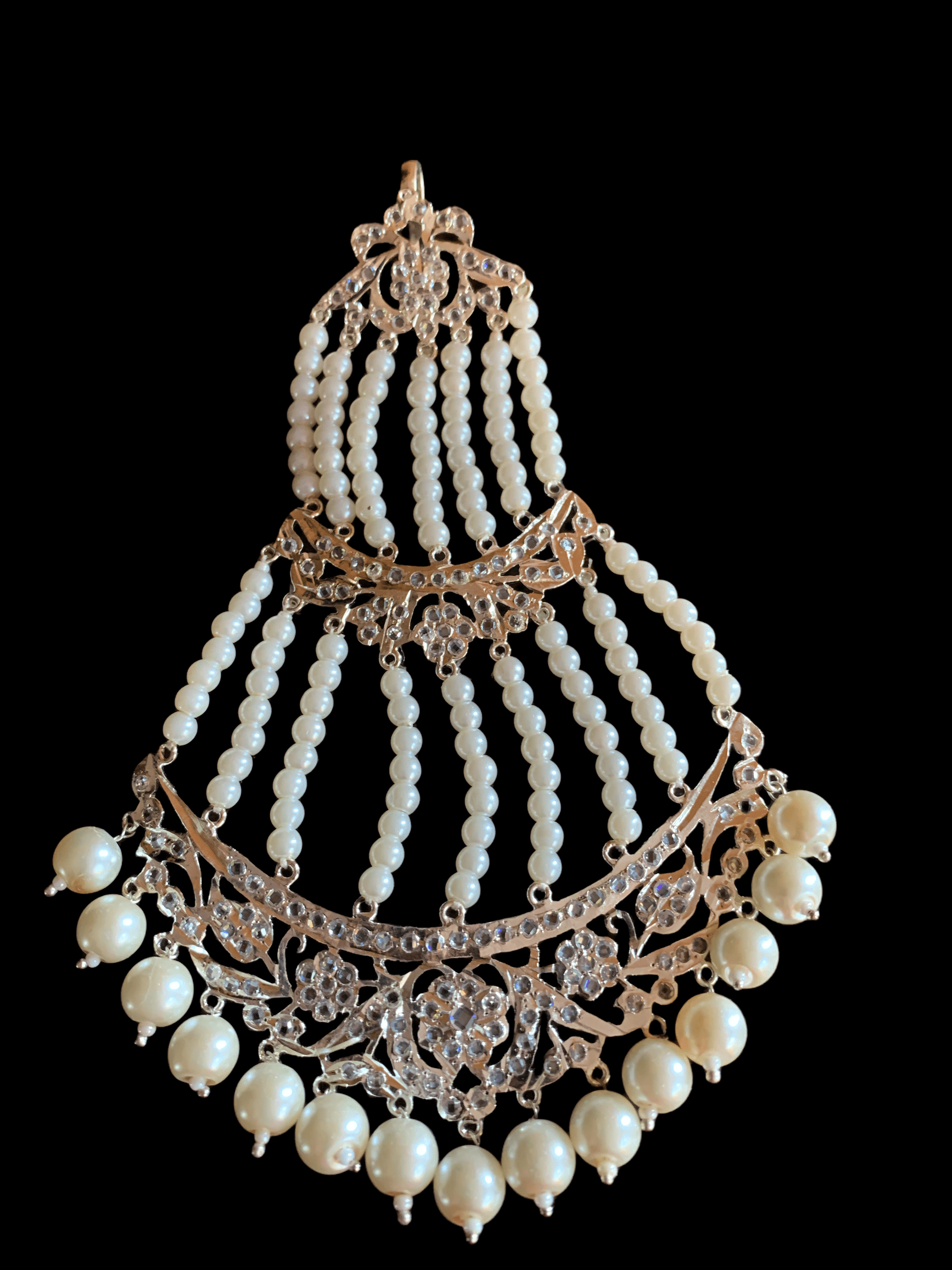 DJHR16  Insia silver plated  jhoomar ( READY TO SHIP)