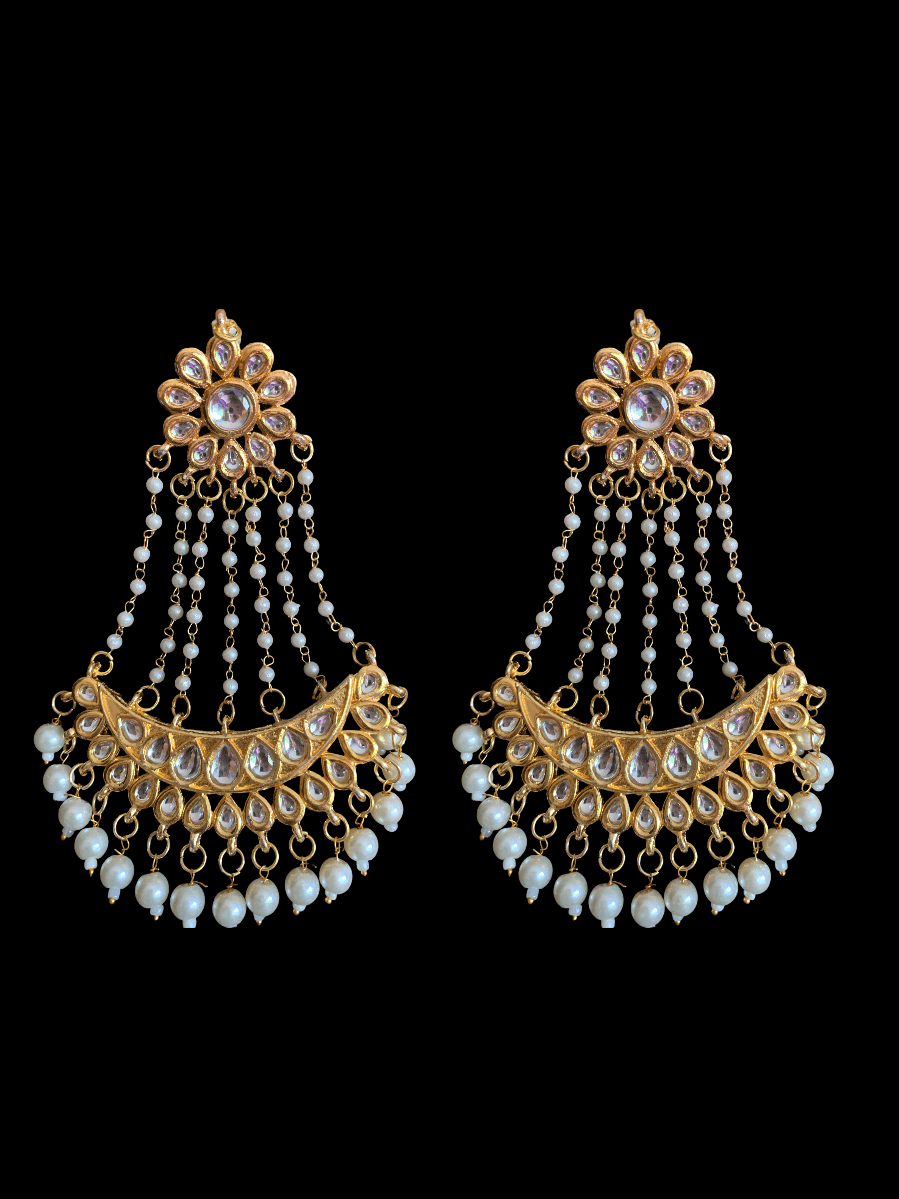 Kundan jhoomar earrings  ( SHIPS IN 4 WEEKS )