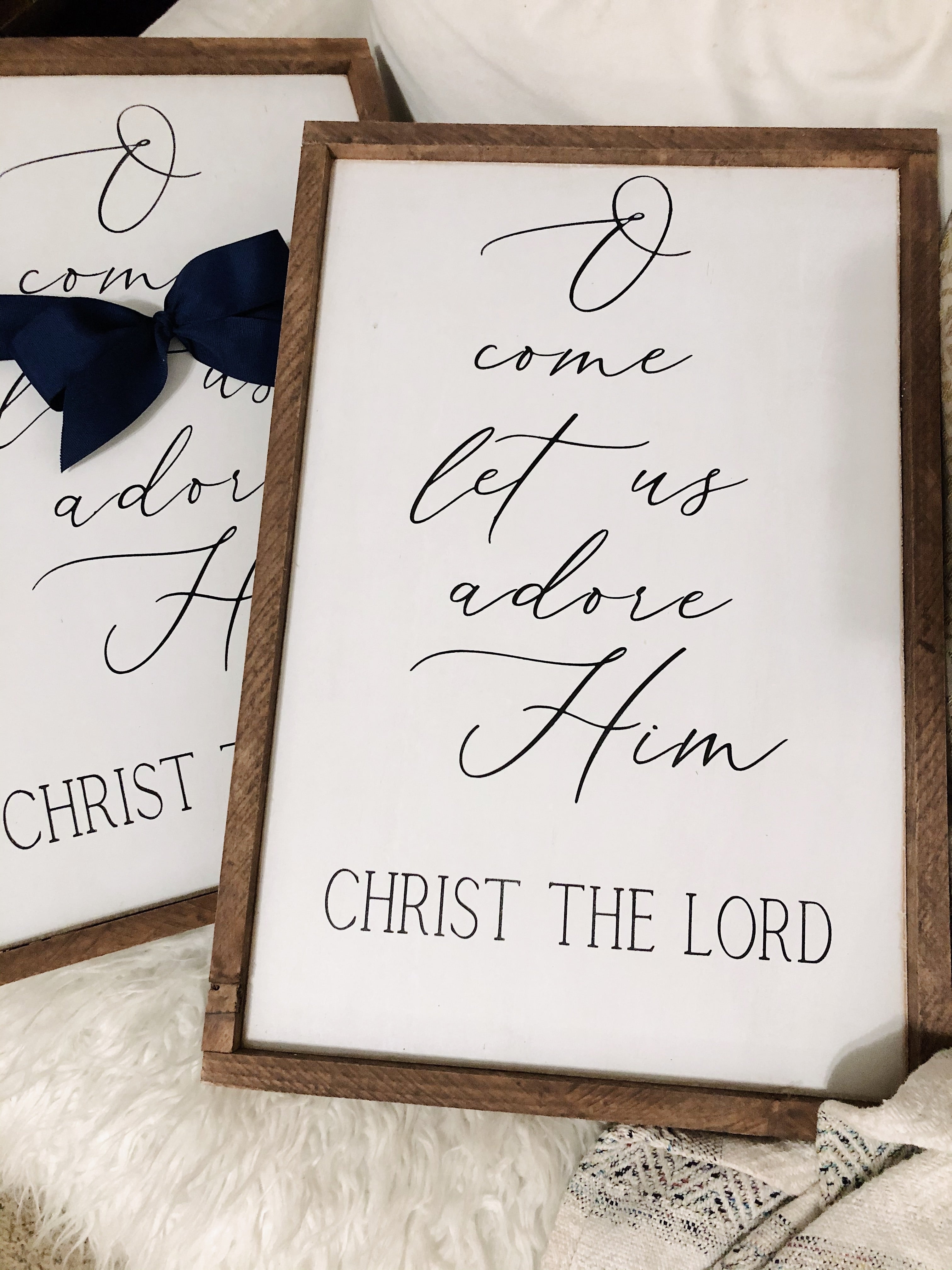 I come let us adore Him white/black/darkoil