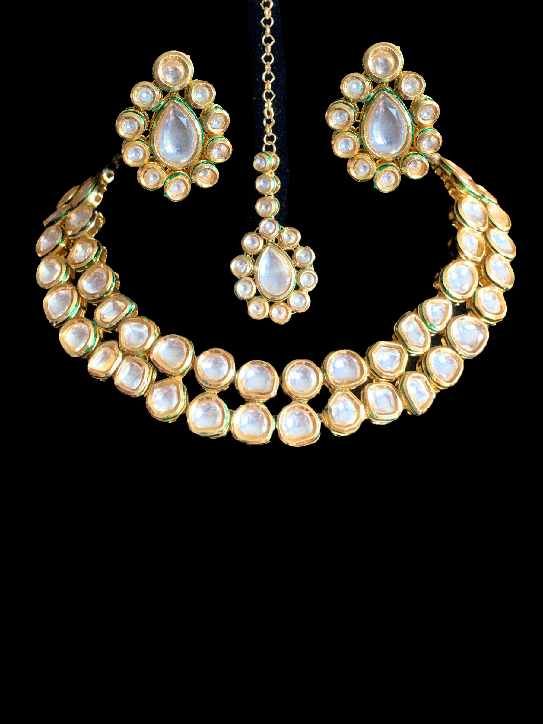NS80 Mohini bridal necklace in high quality kundan ( READY TO SHIP )