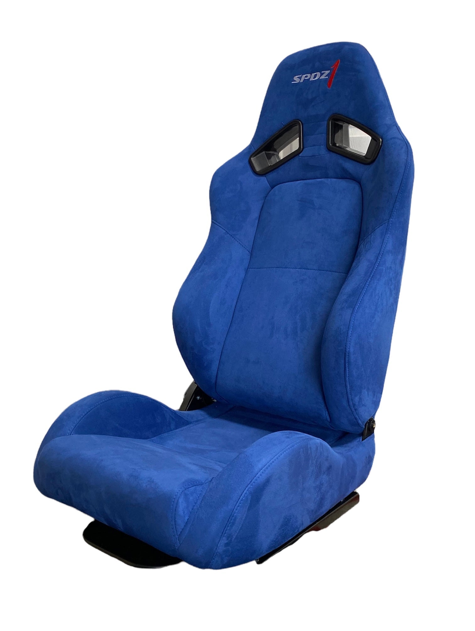 SPDZ1 Blast Blue Suede Racing Seats Reclinable
