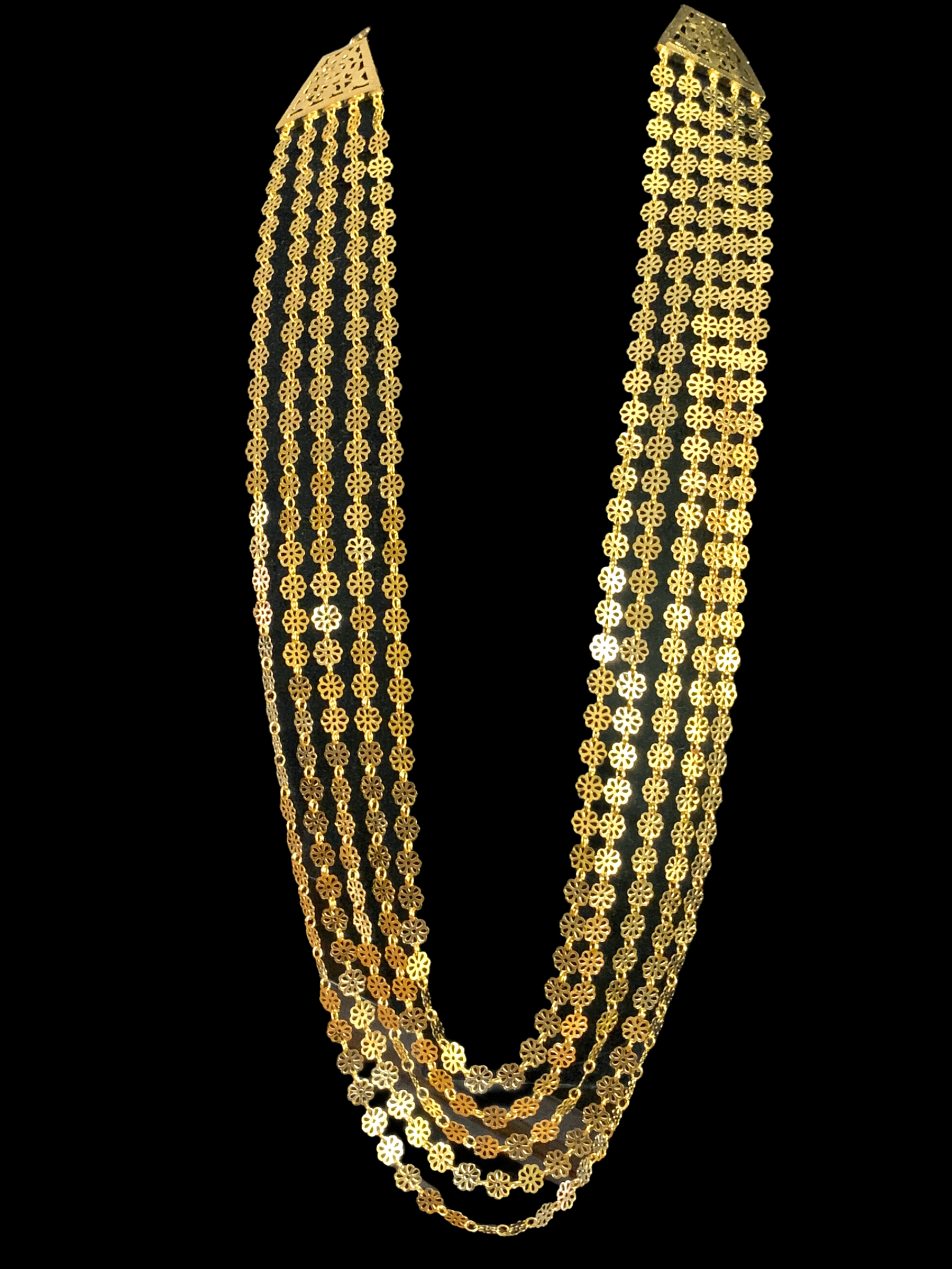LN147 Chandan haar necklace  in gold plating  ( SHIPS IN 3 WEEKS )