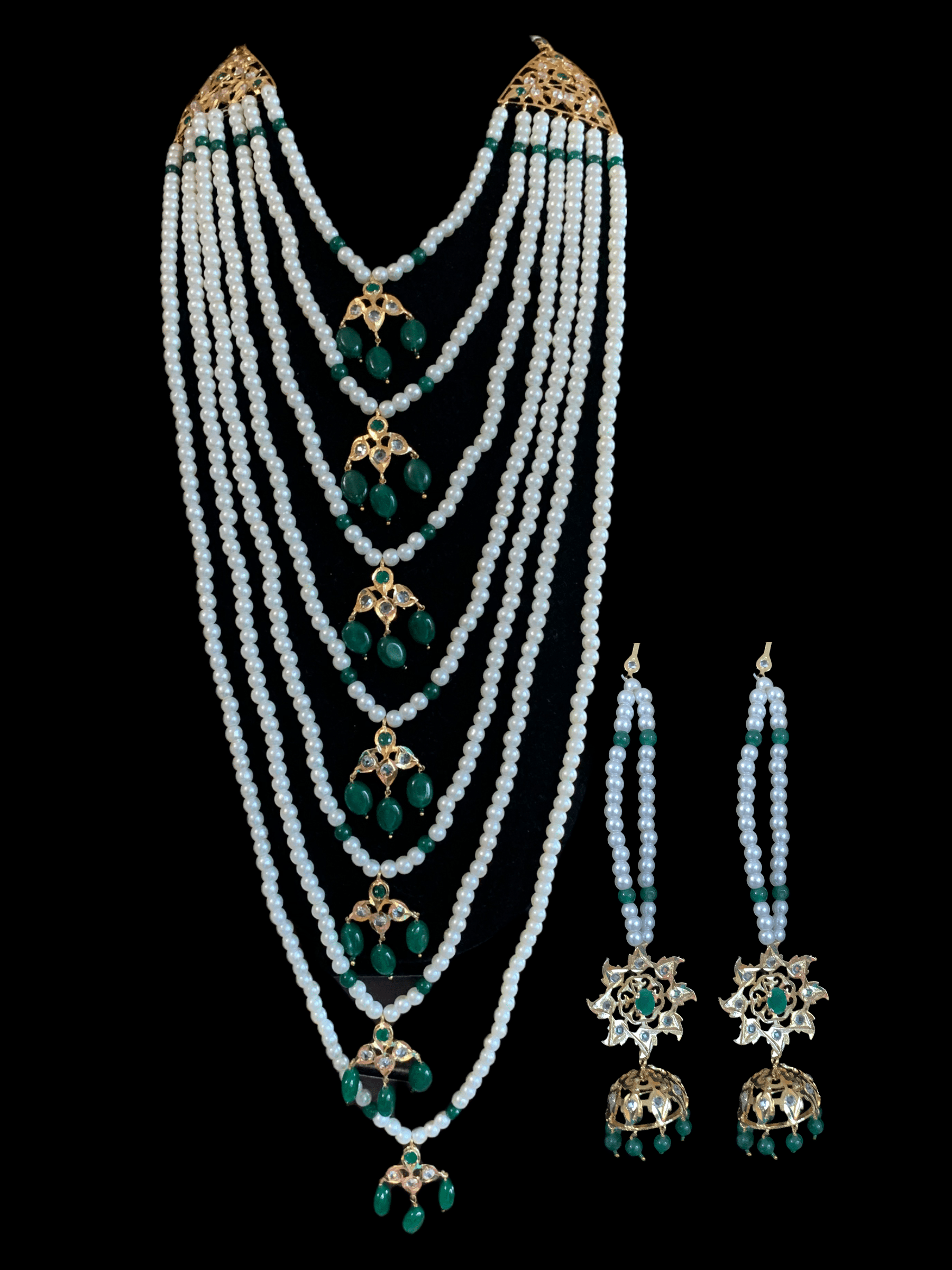 SAT50  Insia hyderabadi satlada in green  ( READY TO SHIP )