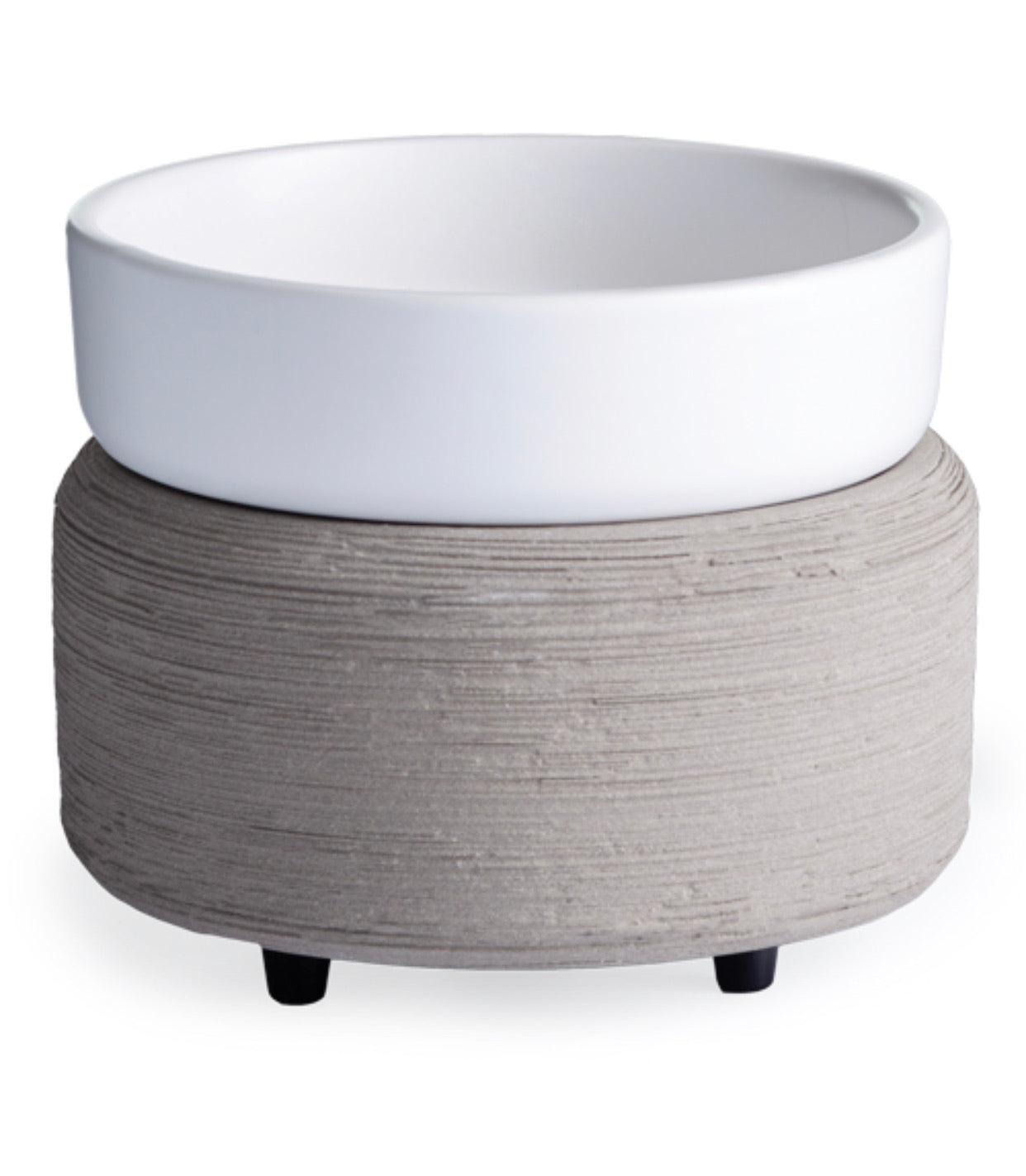 White &amp;amp; Concrete 2-in-1 Candle Warmer
