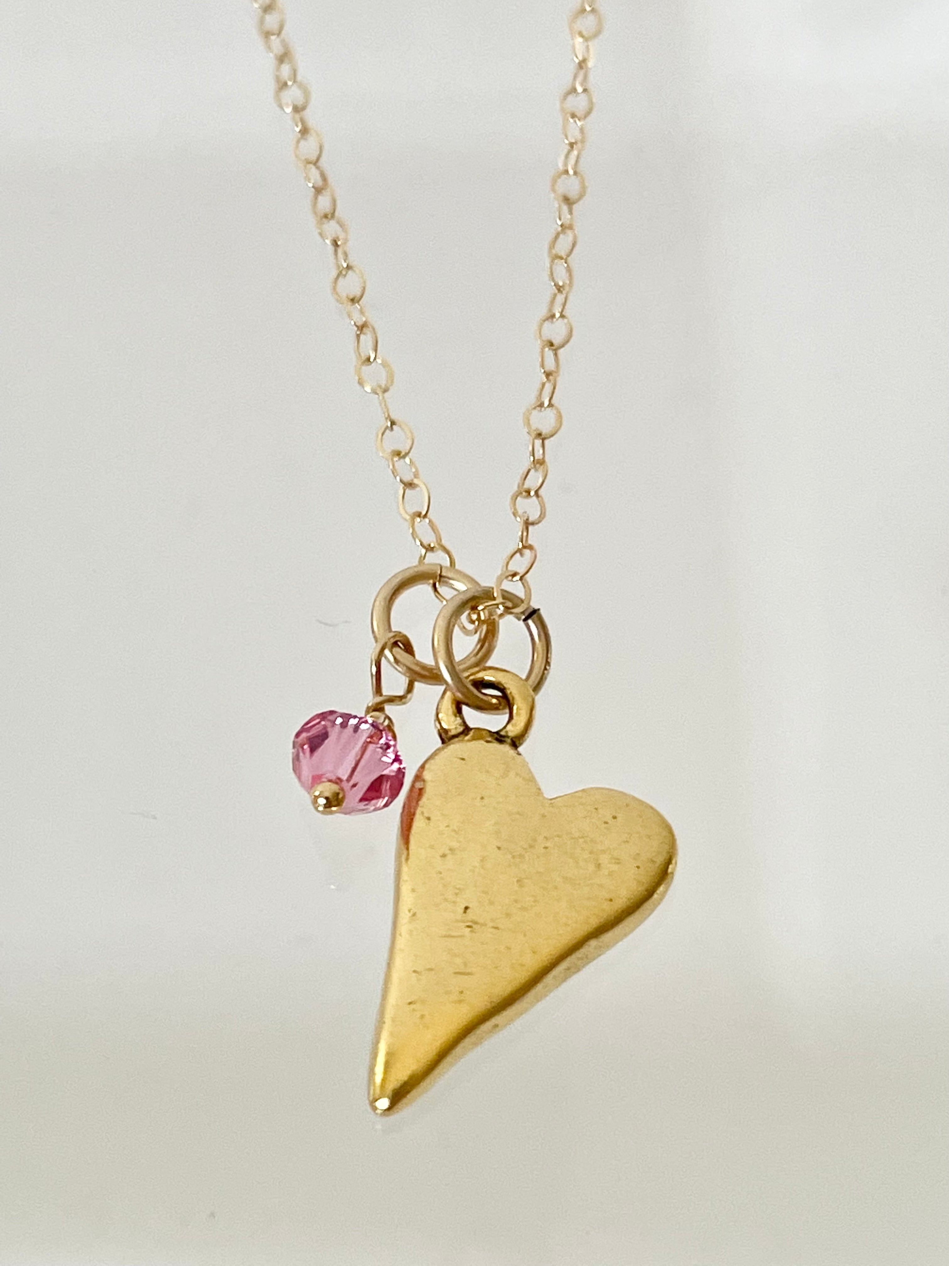 Jenna Heart Gold Necklace