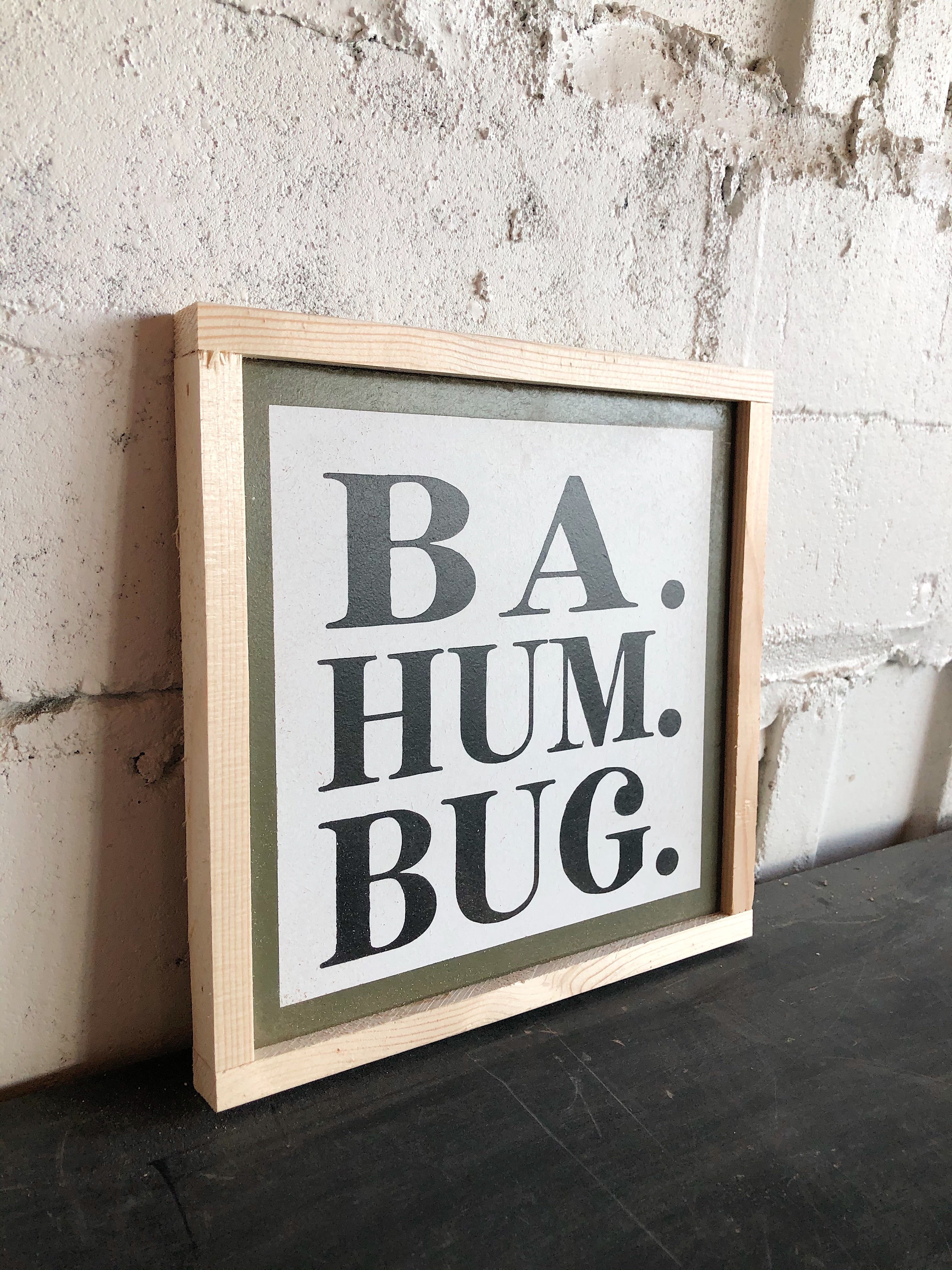 Ba bum bug Christmas framed wall art / wall art / home decor signs / wall decor / home decor / Signs with quotes