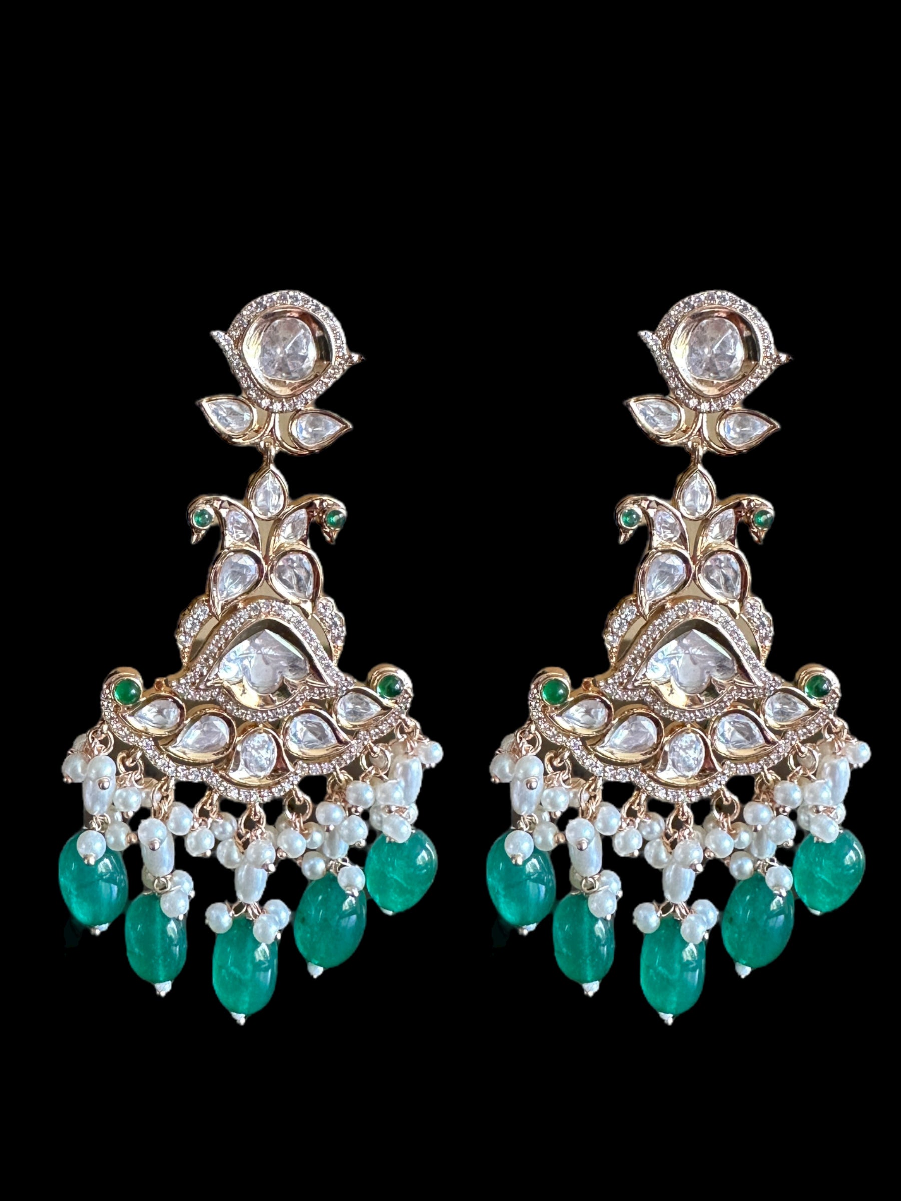 DER420 high quality Polki earrings ( READY TO SHIP)