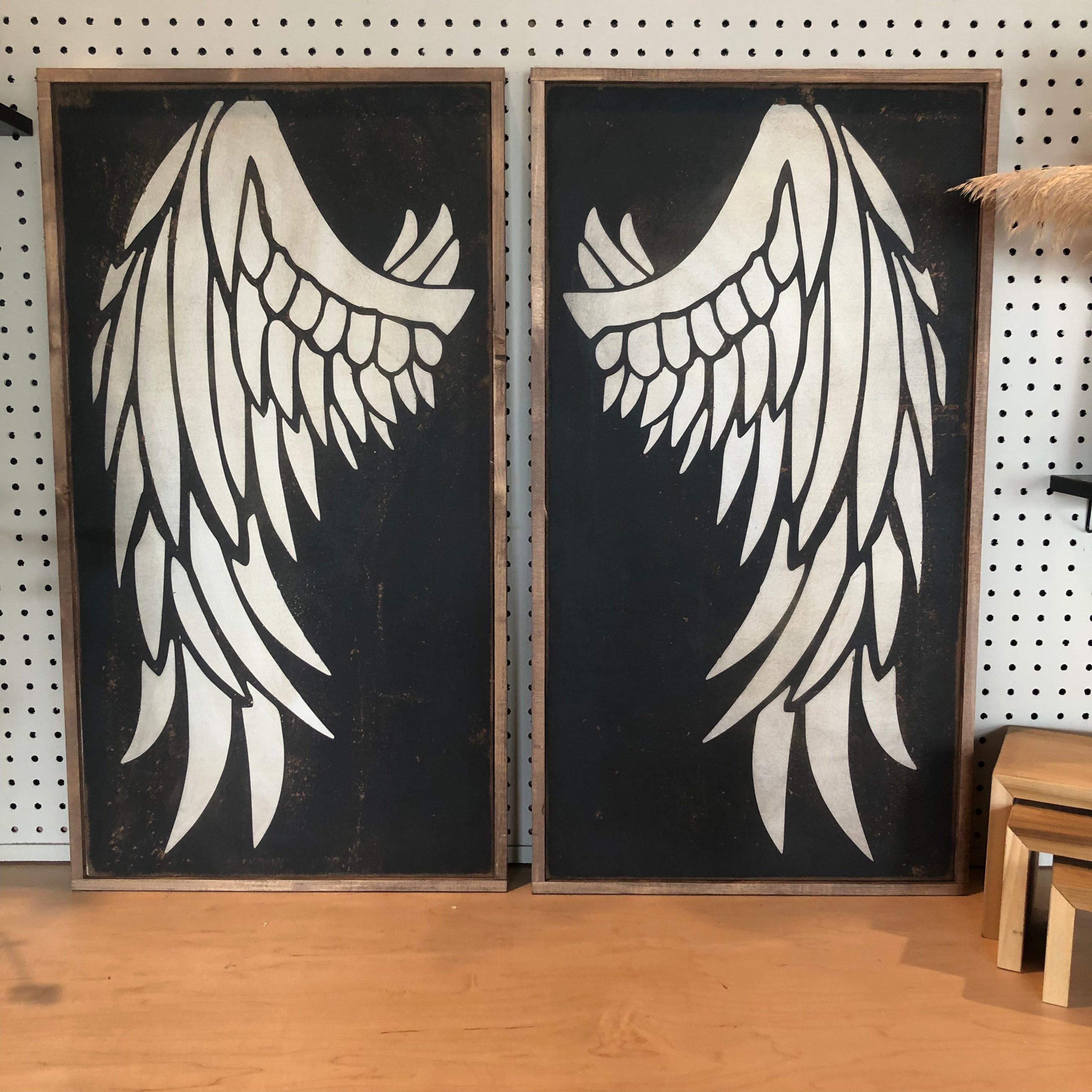 Set of 2 Angel Wings wood signs / Wings Wall Decor/ Living room or bedroom wall decoration decor signs / wall hanging