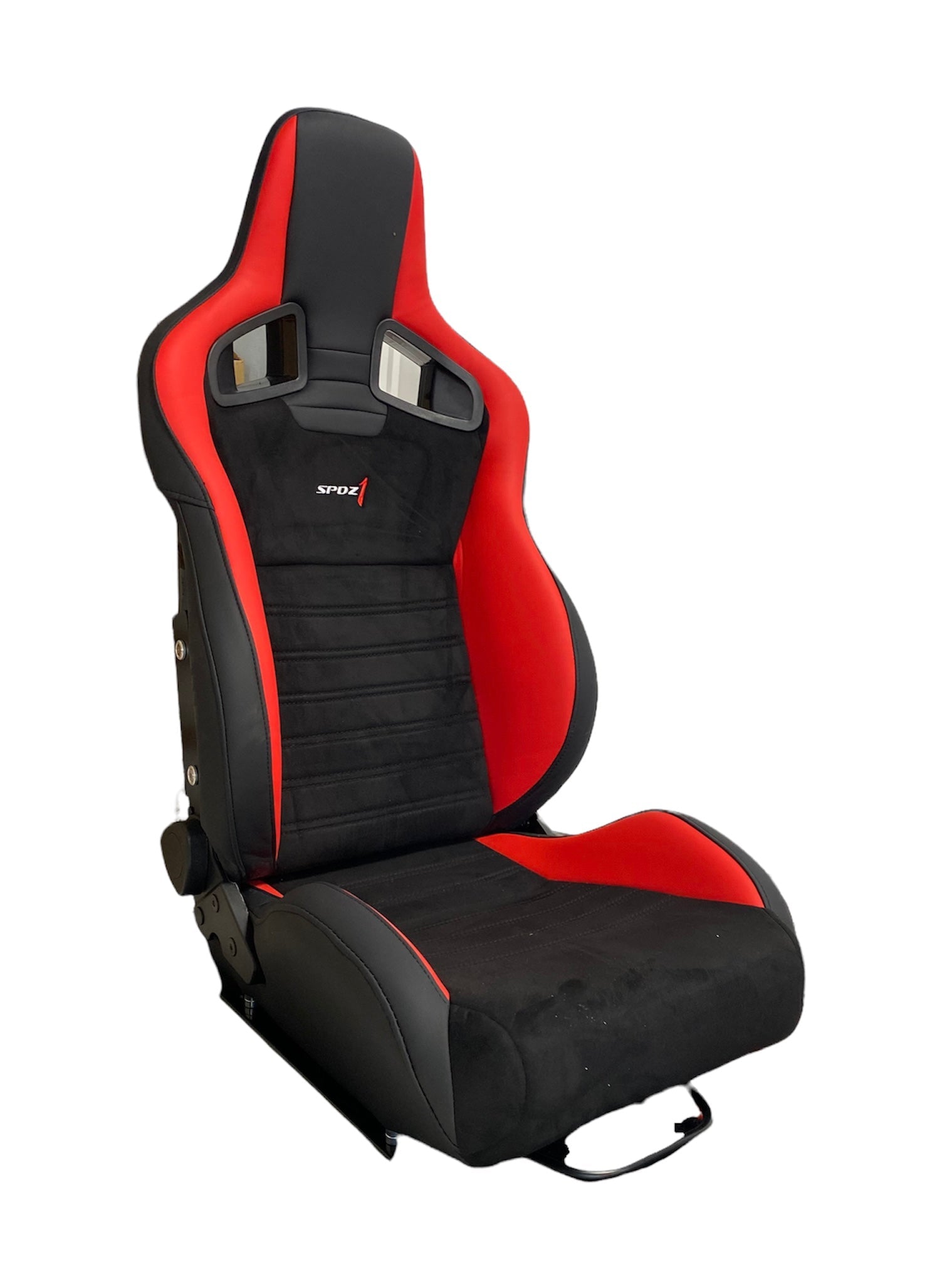 SPDZ1 T1R Racing Seats Black &amp;amp; Red Leather/Black Suede