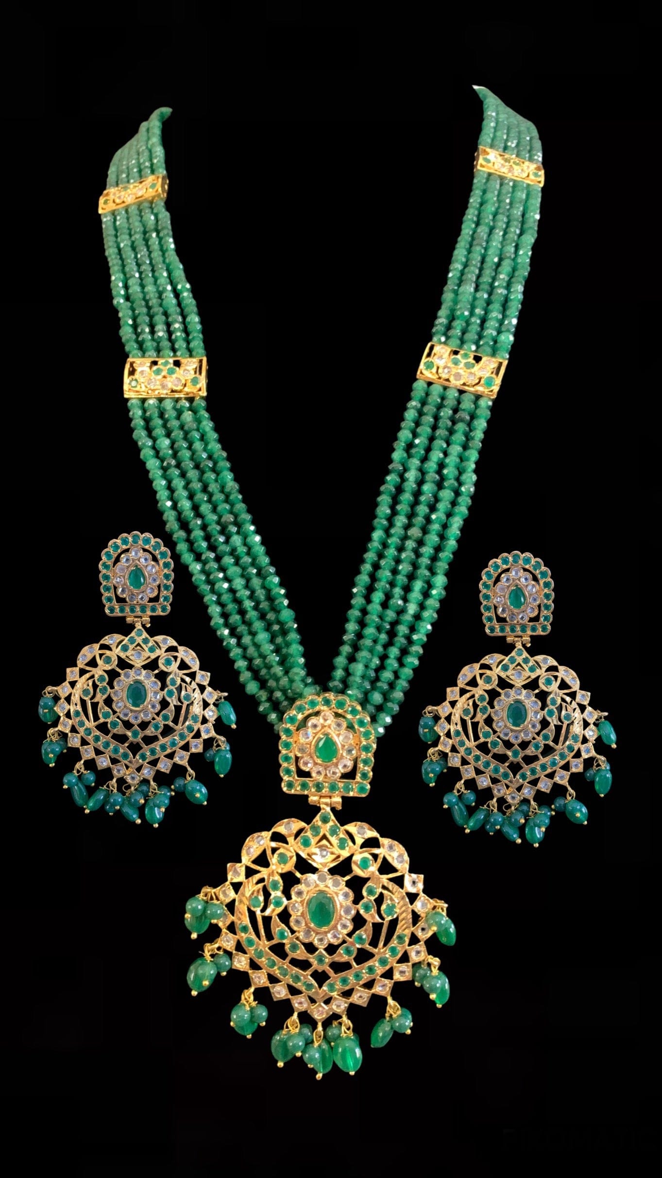 DLN20 Mehnaz green Rani haar ( SHIPS IN 4 WEEKS )