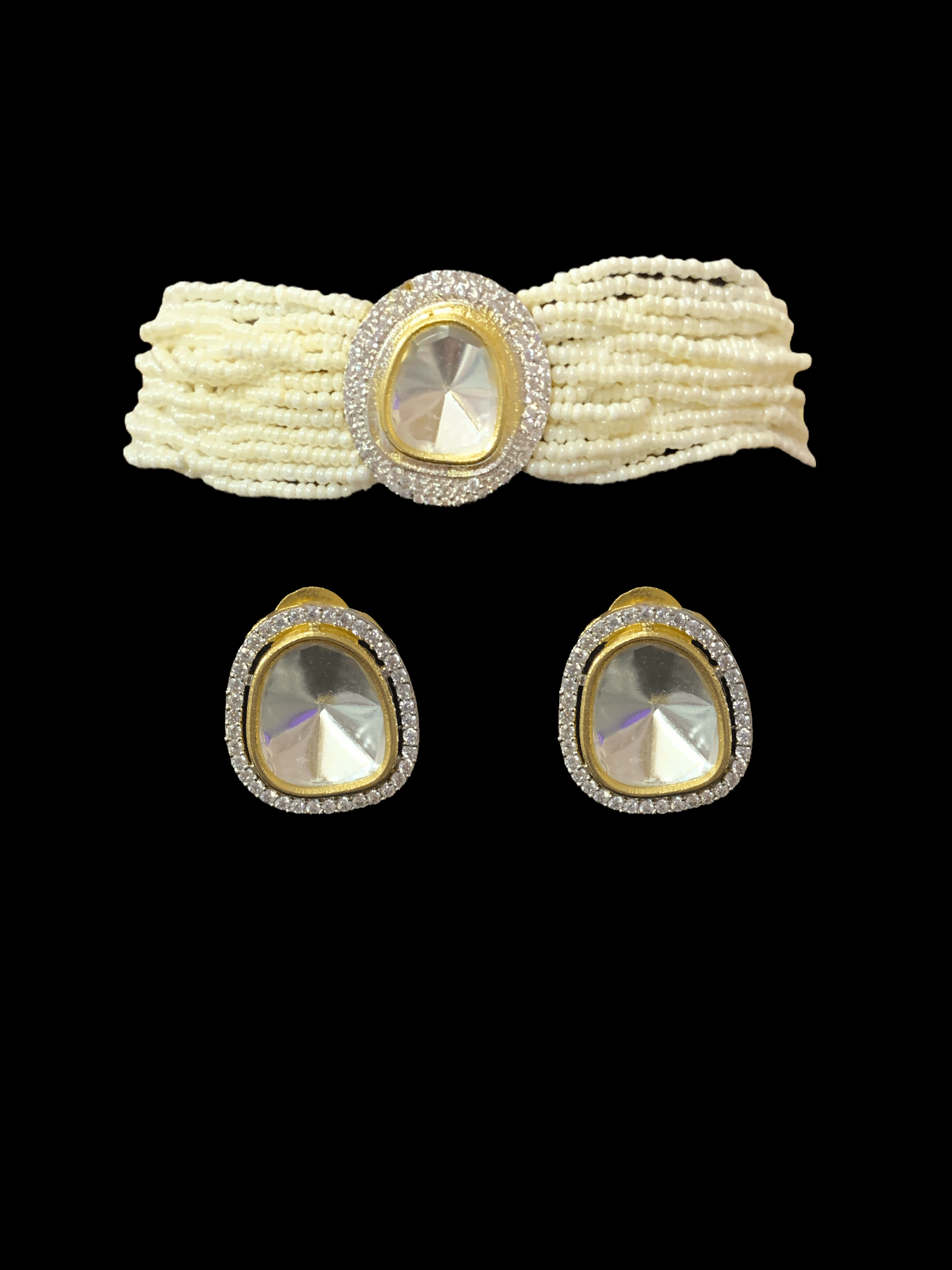 Kundan choker with earrings   ( READY TO SHIP  )