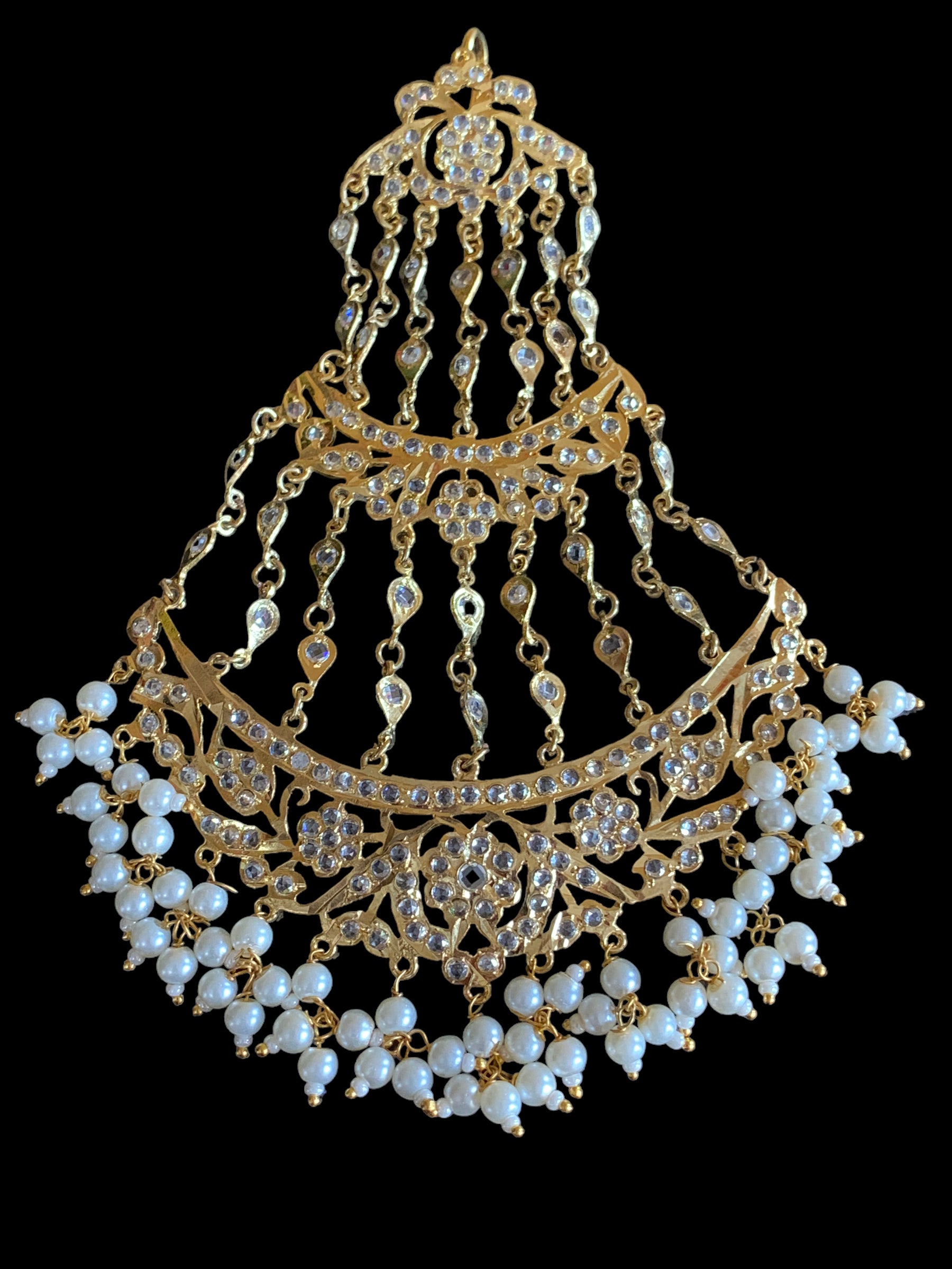 DJHR61 ANAITA Jhoomar in pearls    ( SHIPS IN 1 WEEK )