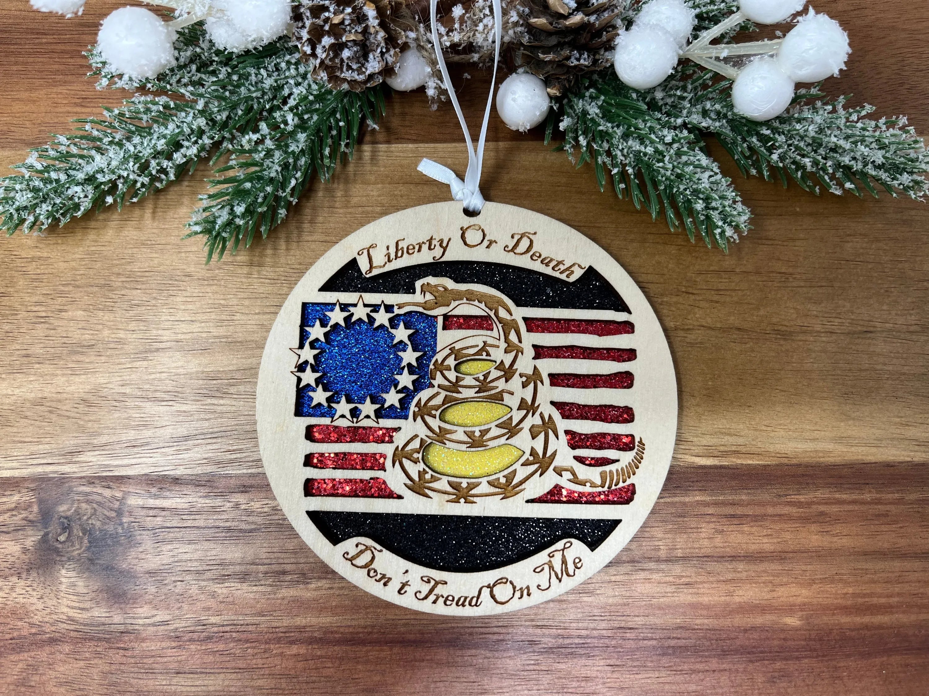 Don&amp;#39;t Tread On Me Liberty or Death Ornament