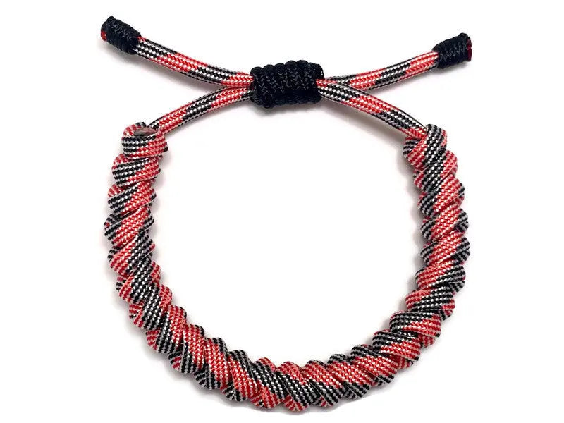 Engineered Black and Red Rope Bracelet