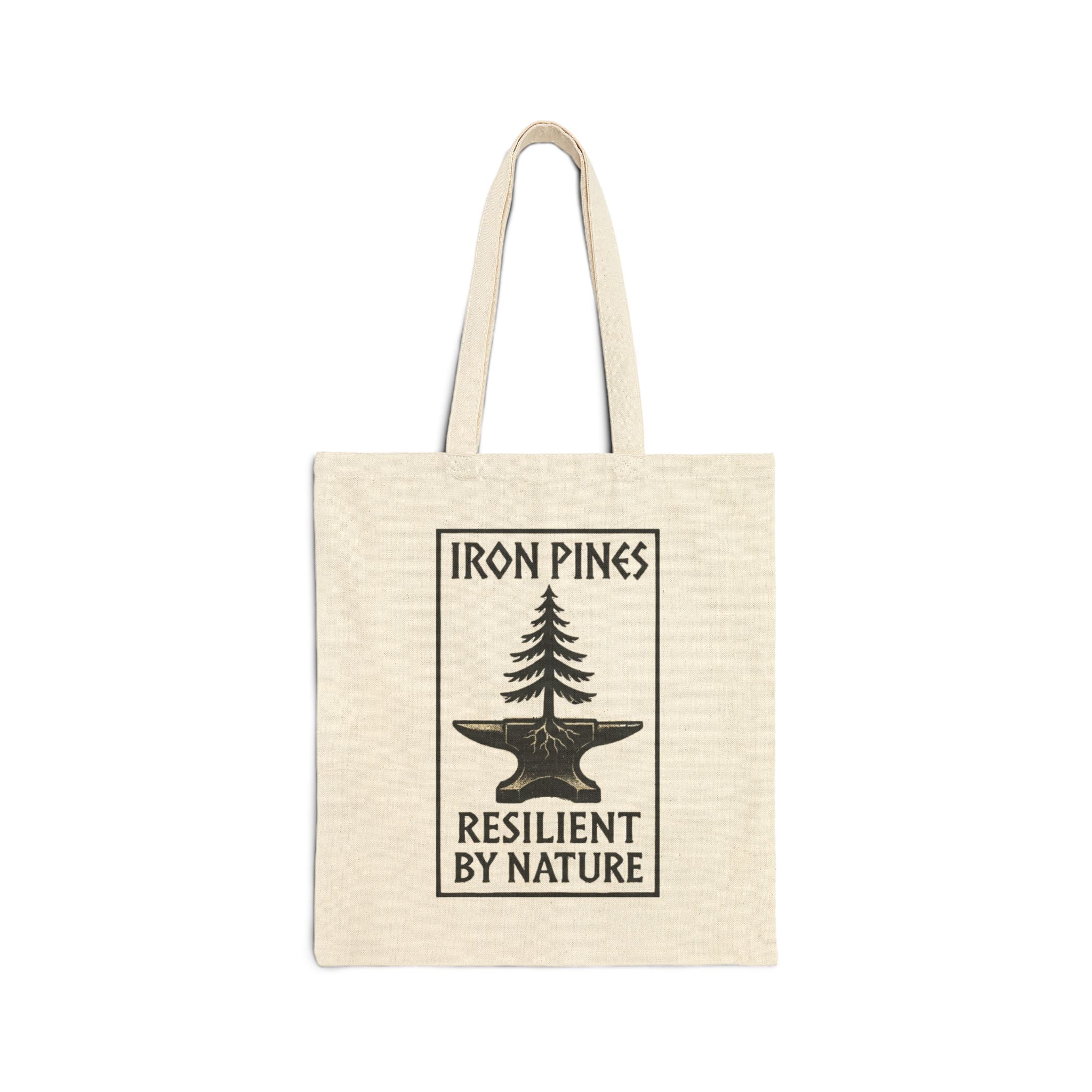 Iron Pines Canvas Tote Bag – Rugged, Reusable, Built for the Wild