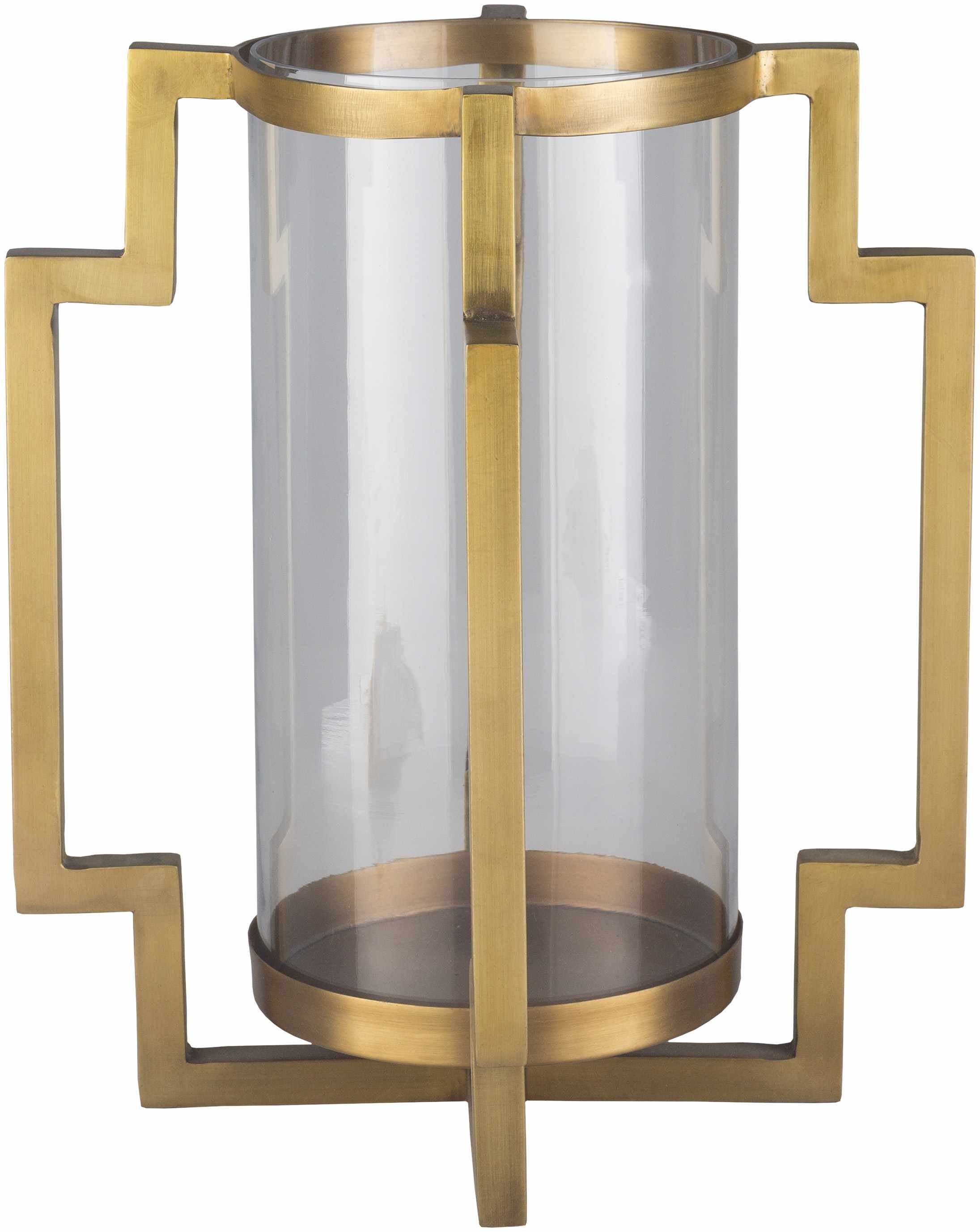 PICHER BRASS GEOMETRIC GOLD DECORATIVE ACCENT
