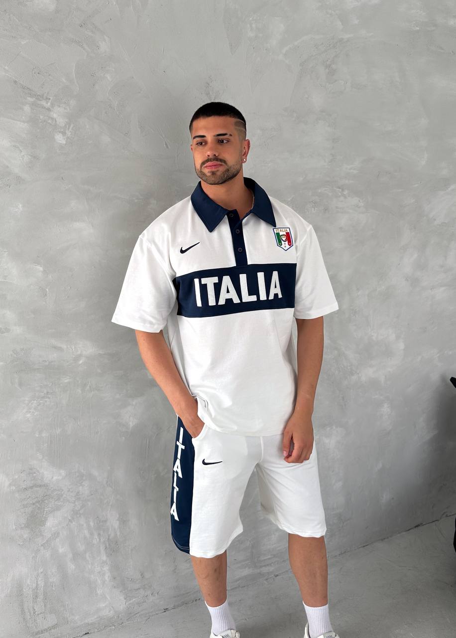 Italia Inspired Men&amp;#39;s Polo &amp;amp; Shorts Set – Athletic Heritage with Bold National Style