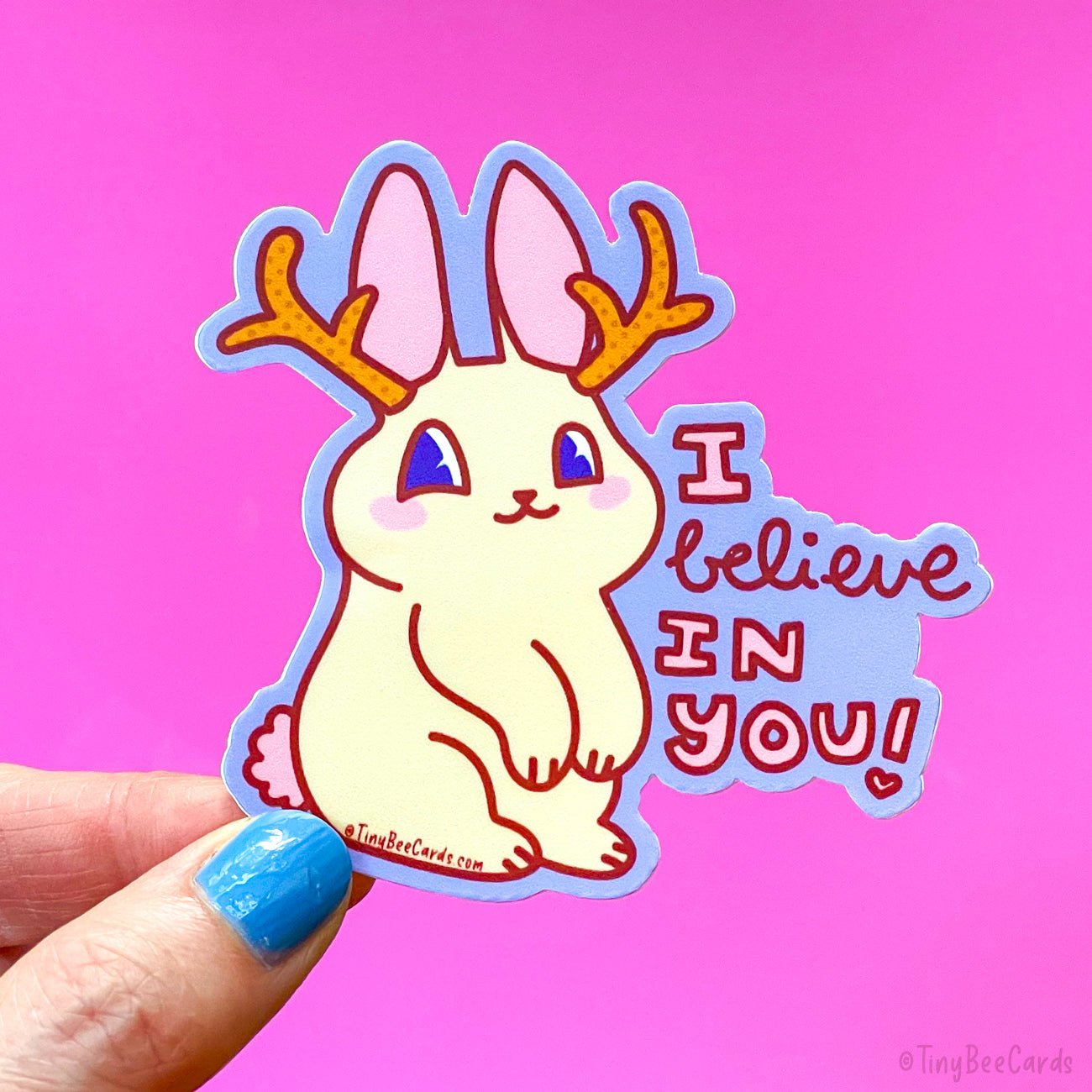 Jackalope Vinyl Sticker &amp;quot;I Believe in You&amp;quot;