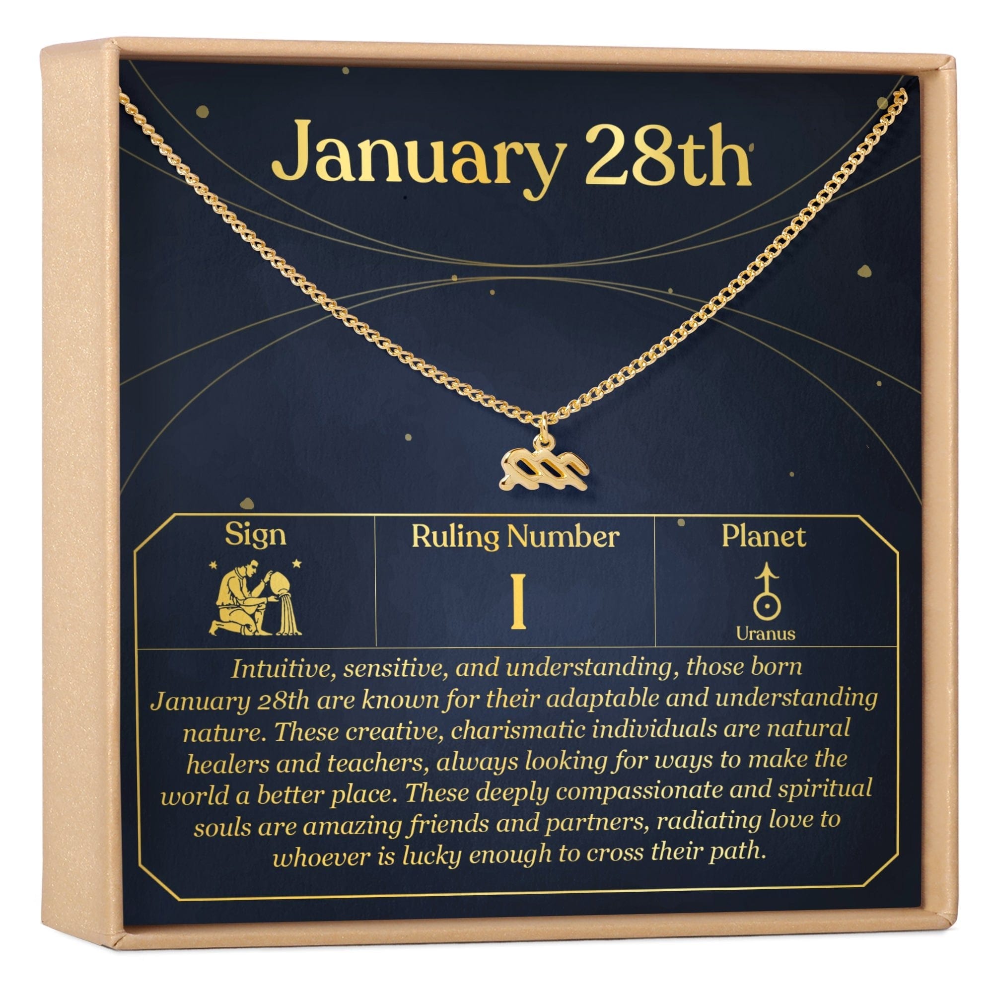JANUARY 28TH AQUARIUS NECKLACE