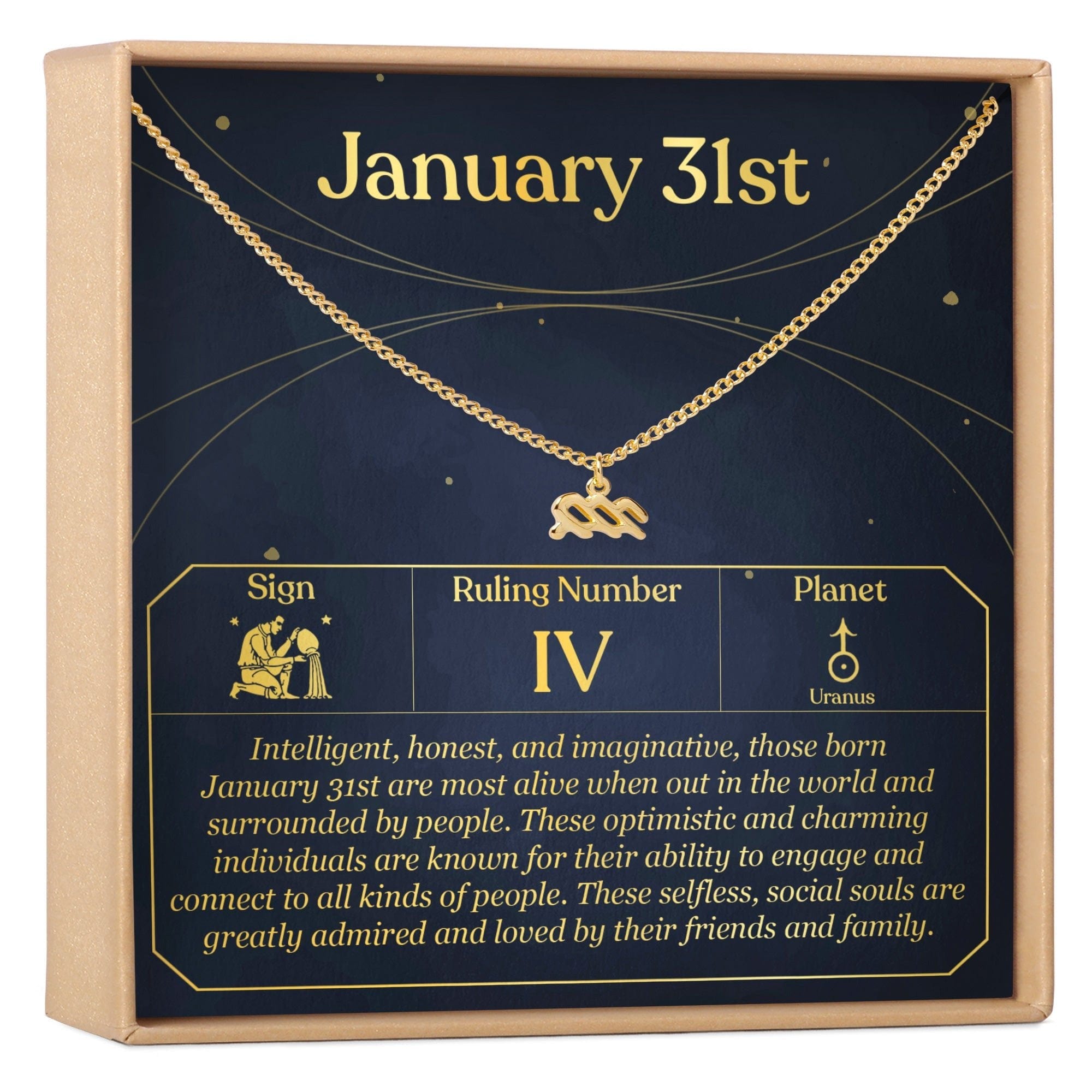 JANUARY 31ST AQUARIUS NECKLACE
