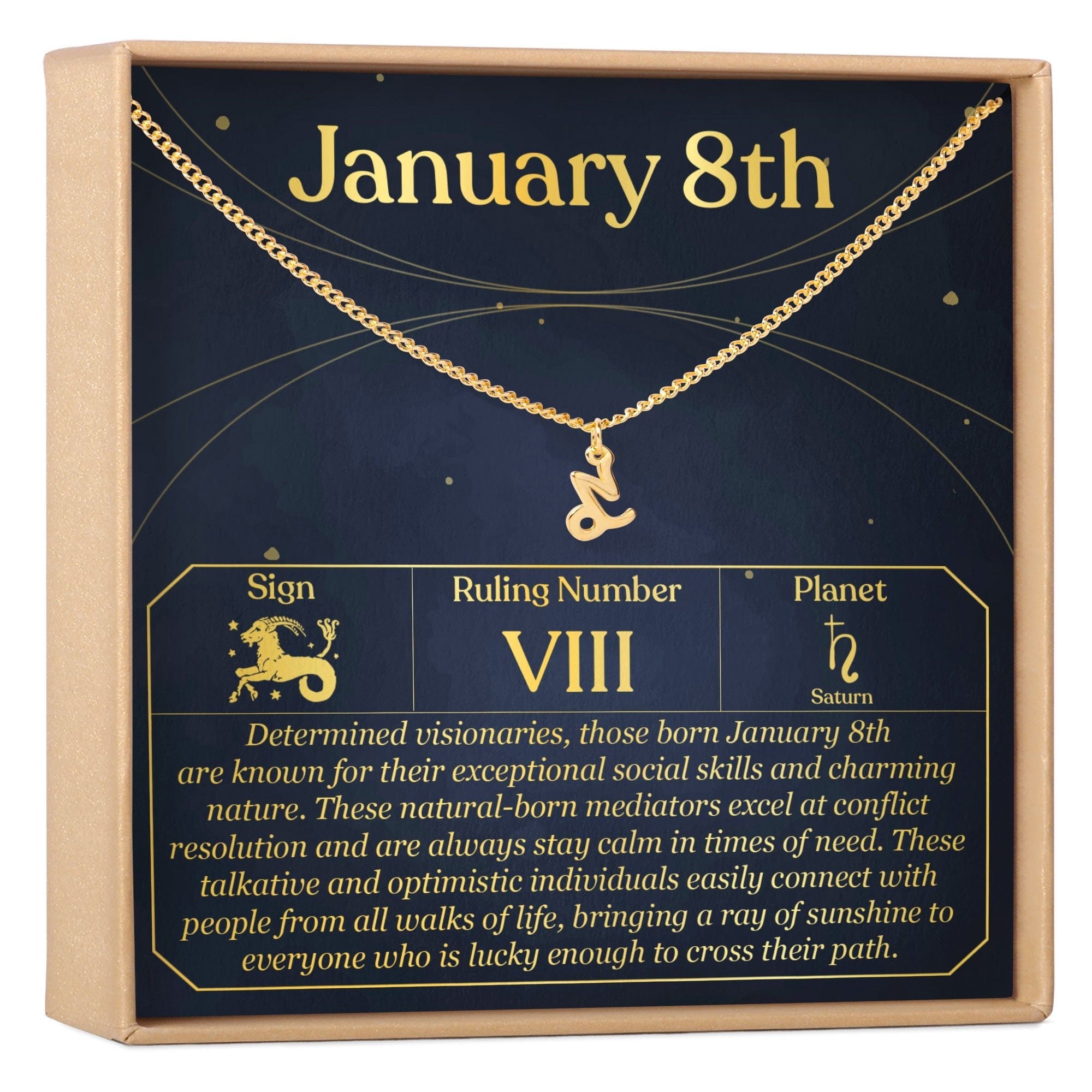 JANUARY 8TH CAPRICORN NECKLACE