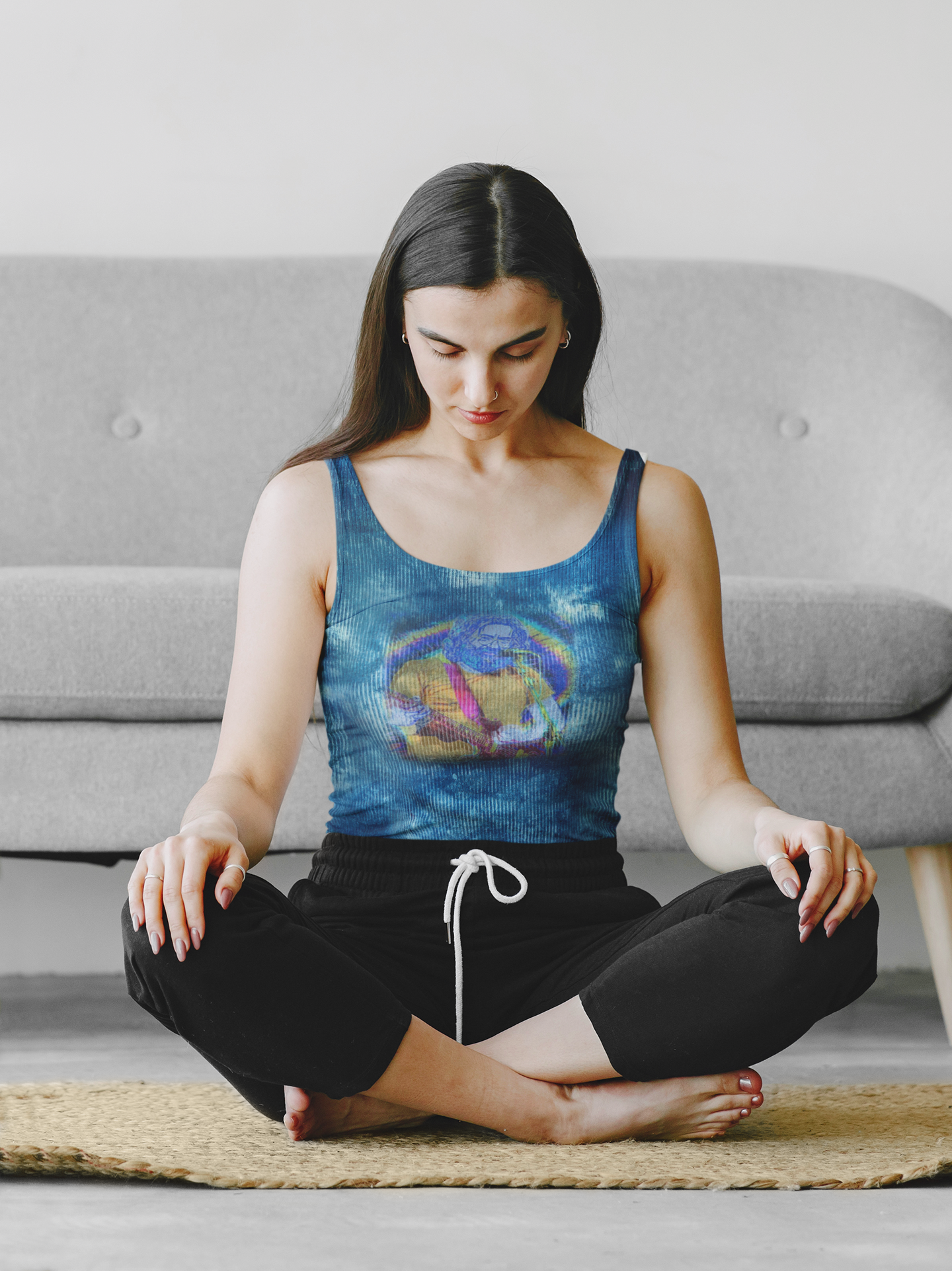 Jerry Sunflower w/ Bear Women&amp;#39;s Tank