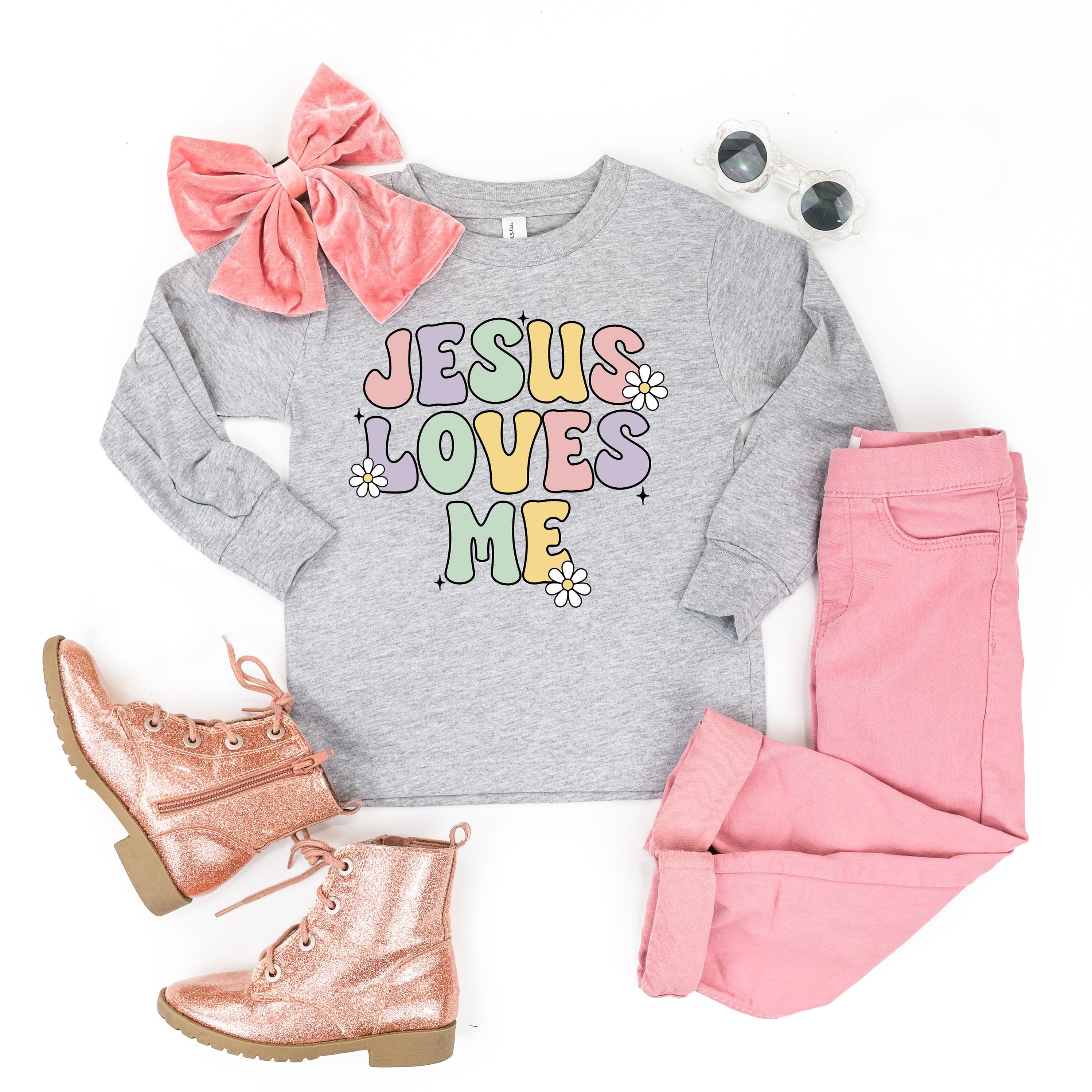 Girl Version - Jesus Loves Me - Child Long Sleeve Tee