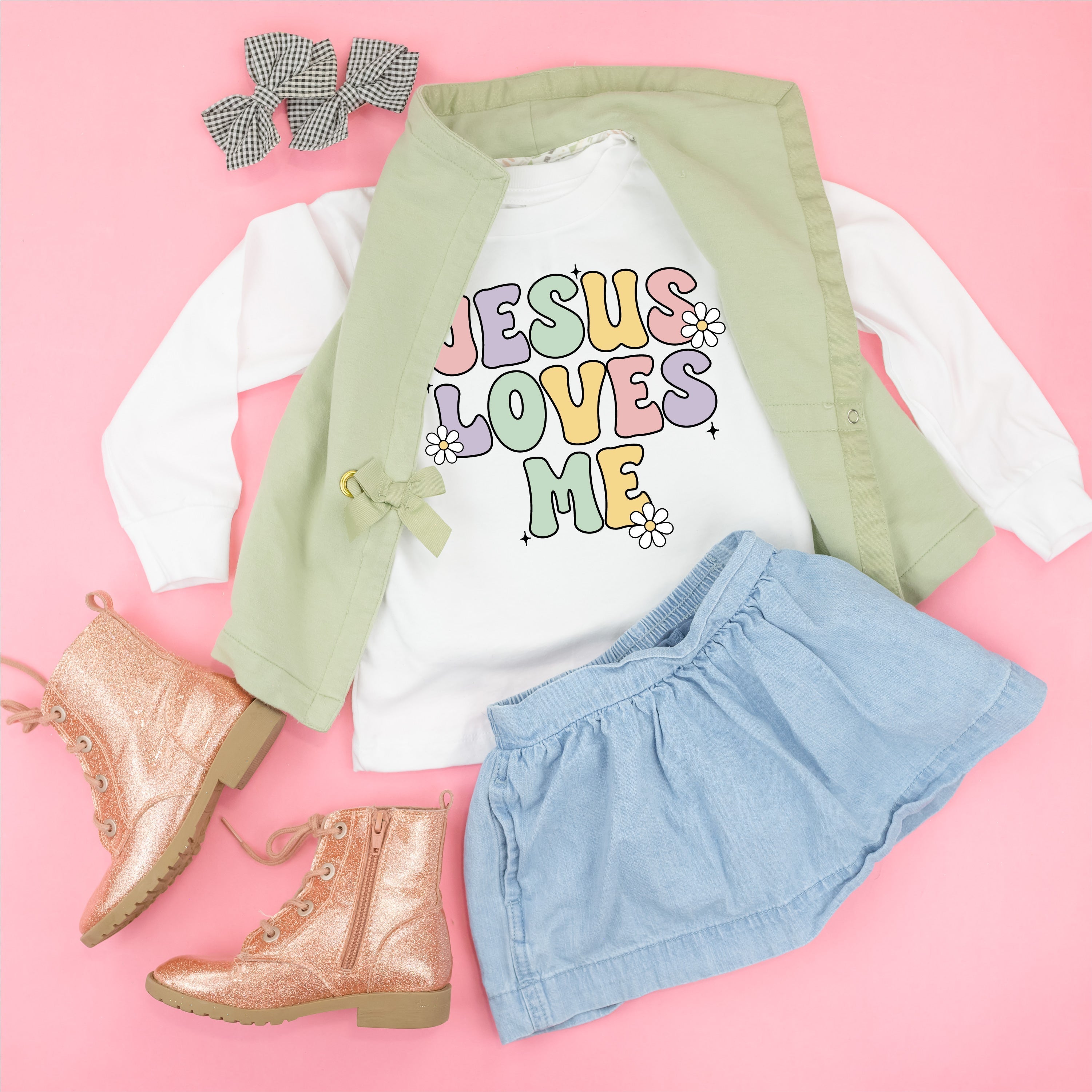 Girl Version - Jesus Loves Me - Child Long Sleeve Tee