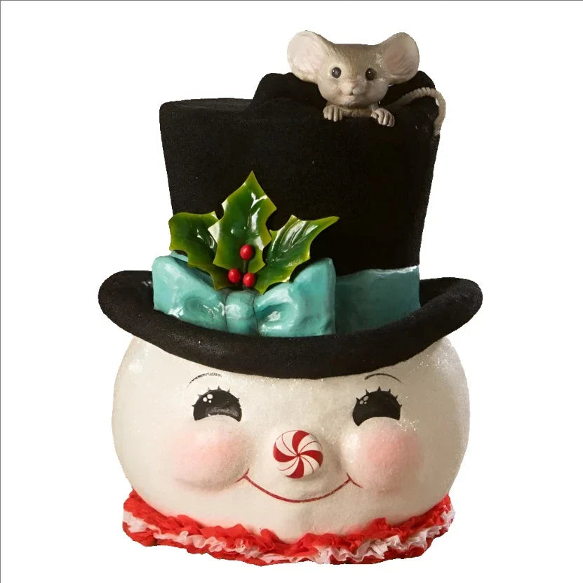 XL Jolly Snowman Top Hat Surprise by Bethany Lowe Designs