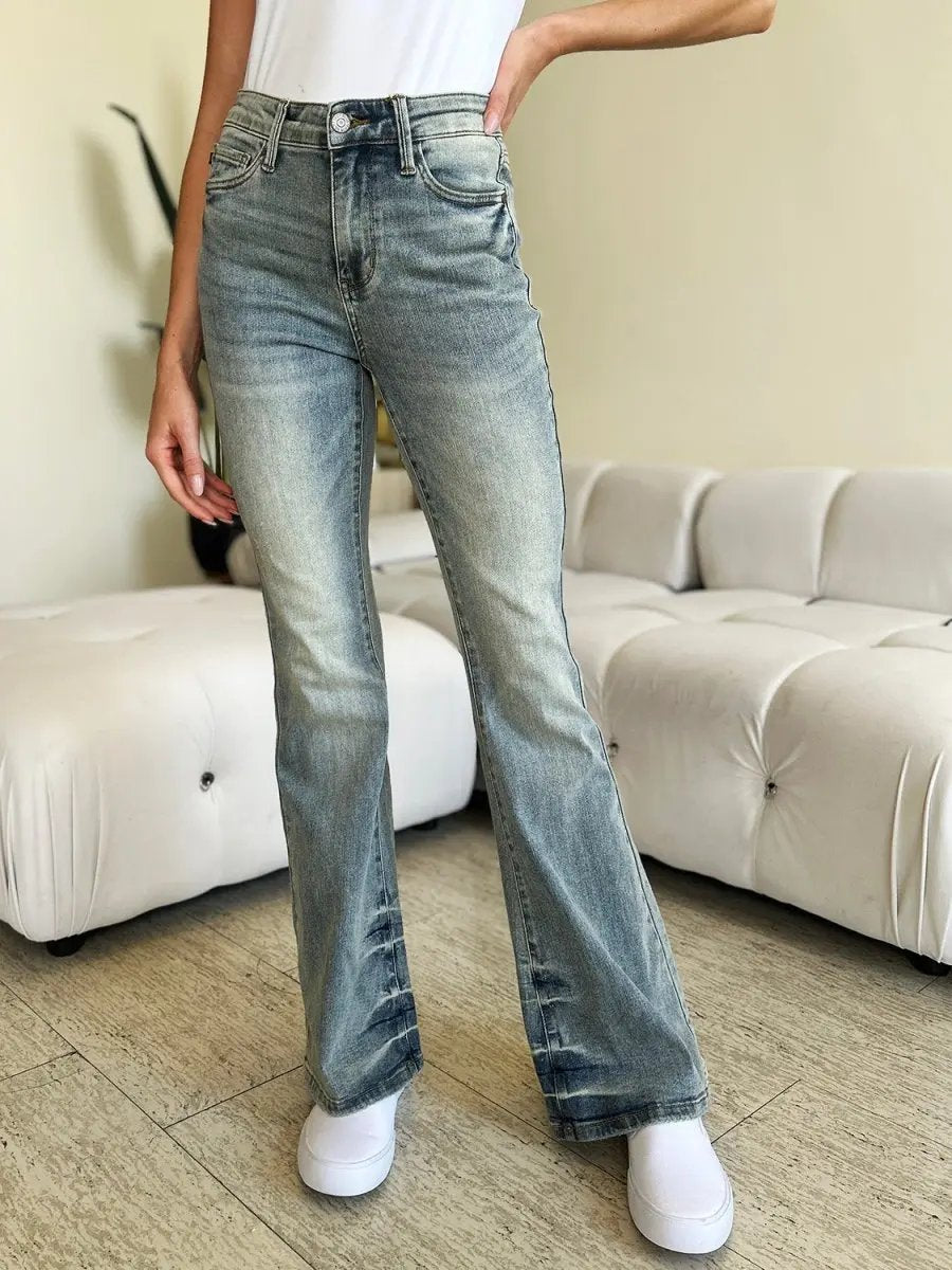 Judy Blue Flare Jeans Women&amp;#39;s Everyday Style Denim Comfortable Fit
