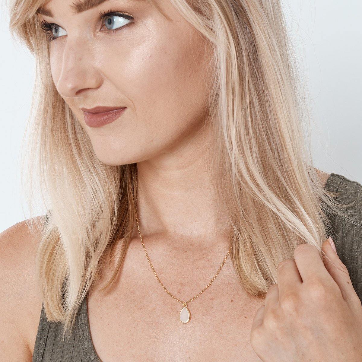 June Birthstone / Alexandrite Crystal Charm Neclace