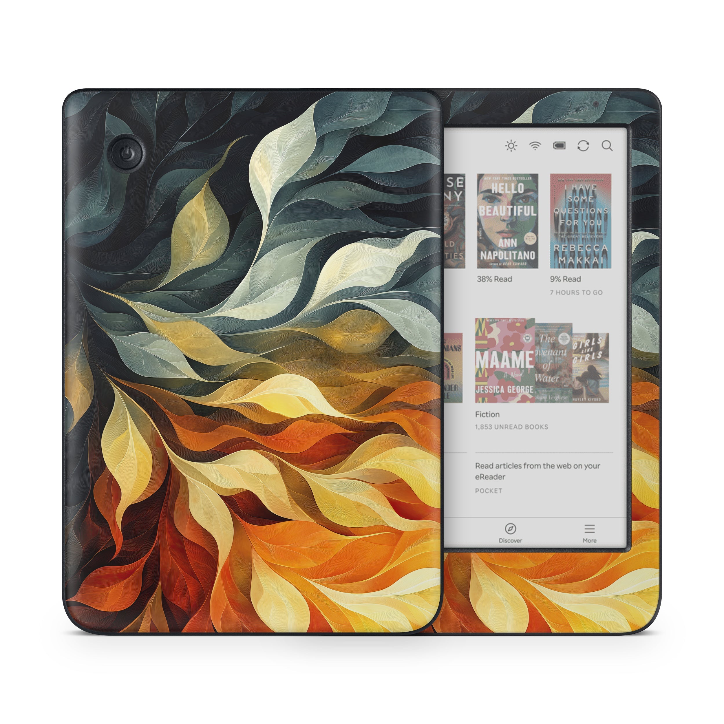 Orange and Charcoal - Kobo Clara Colour Skin