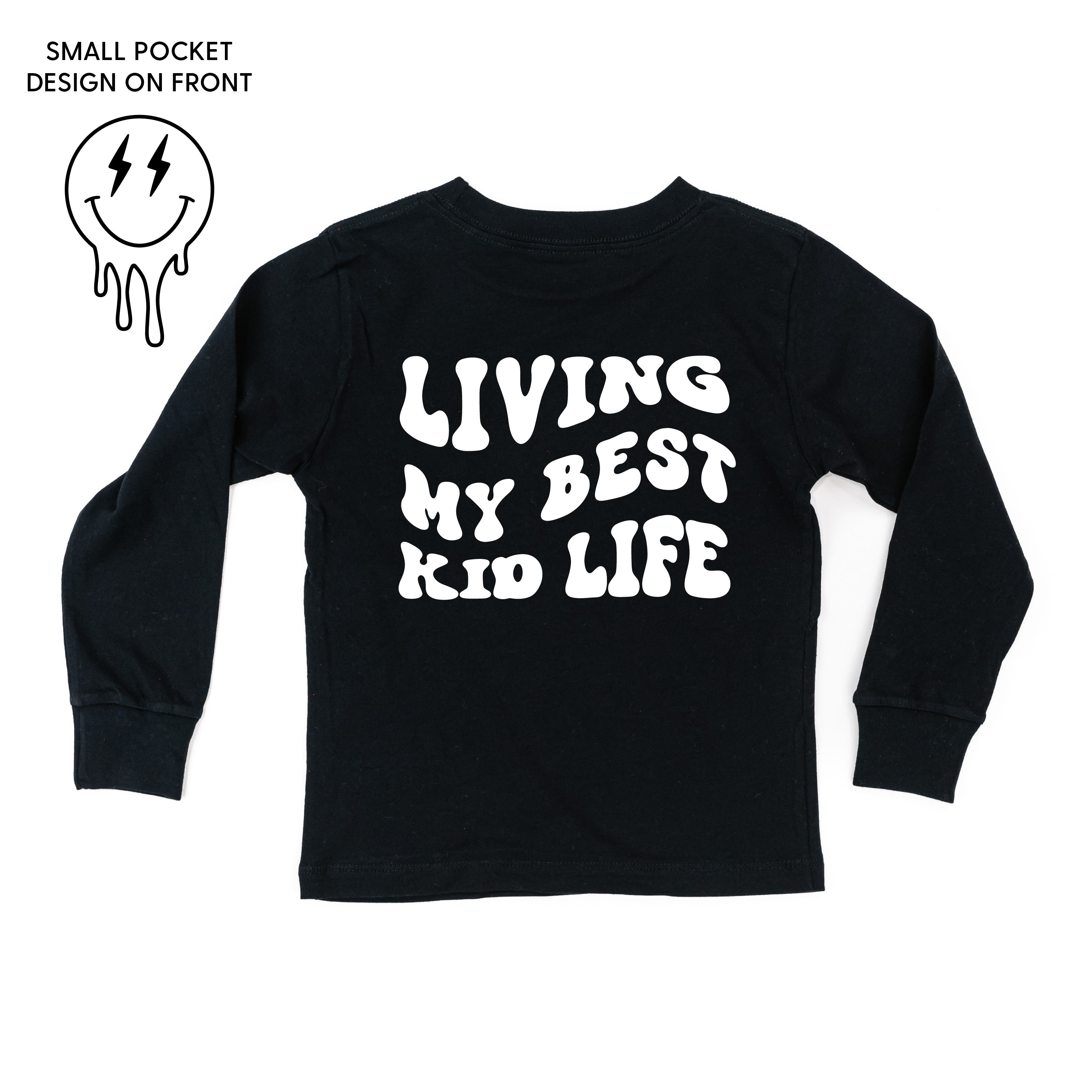 Living My Best Kid Life (w/ Melty Lightning Eyes) - Child Long Sleeve Tee