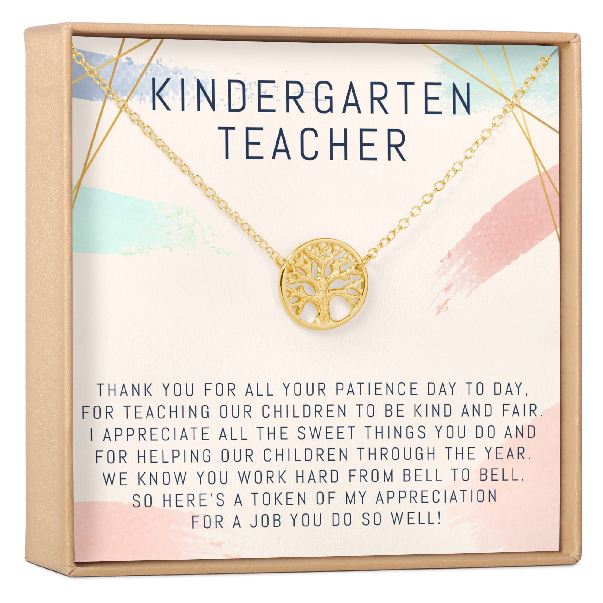 KINDERGARTEN TEACHER NECKLACE, MULTIPLE STYLES JEWELRY