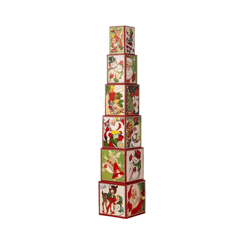 Kitschmas Stacking Blocks S6 by Bethany Lowe Designs
