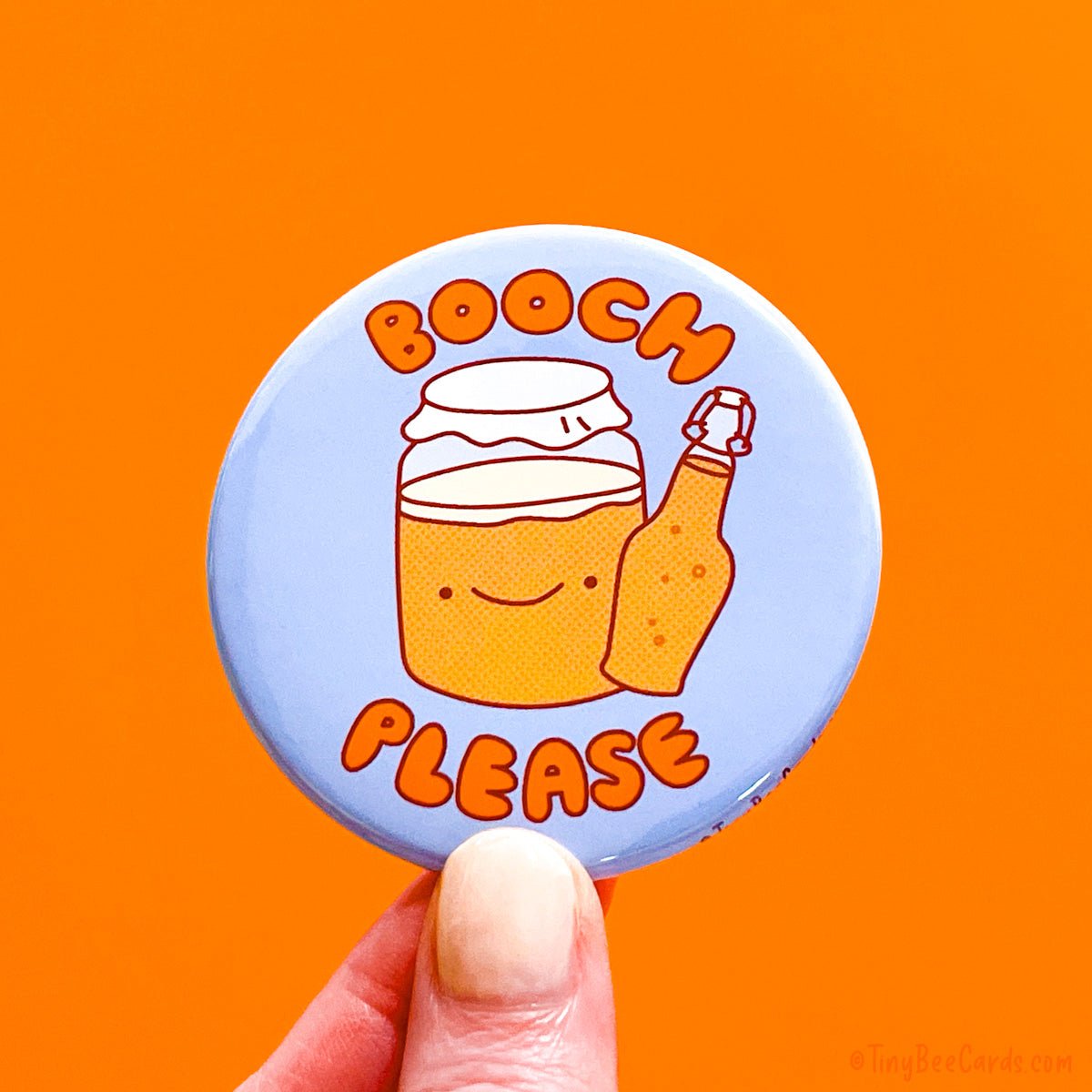 Kombucha Fridge Magnet or Pinback Button &amp;quot;Booch, Please!&amp;quot;
