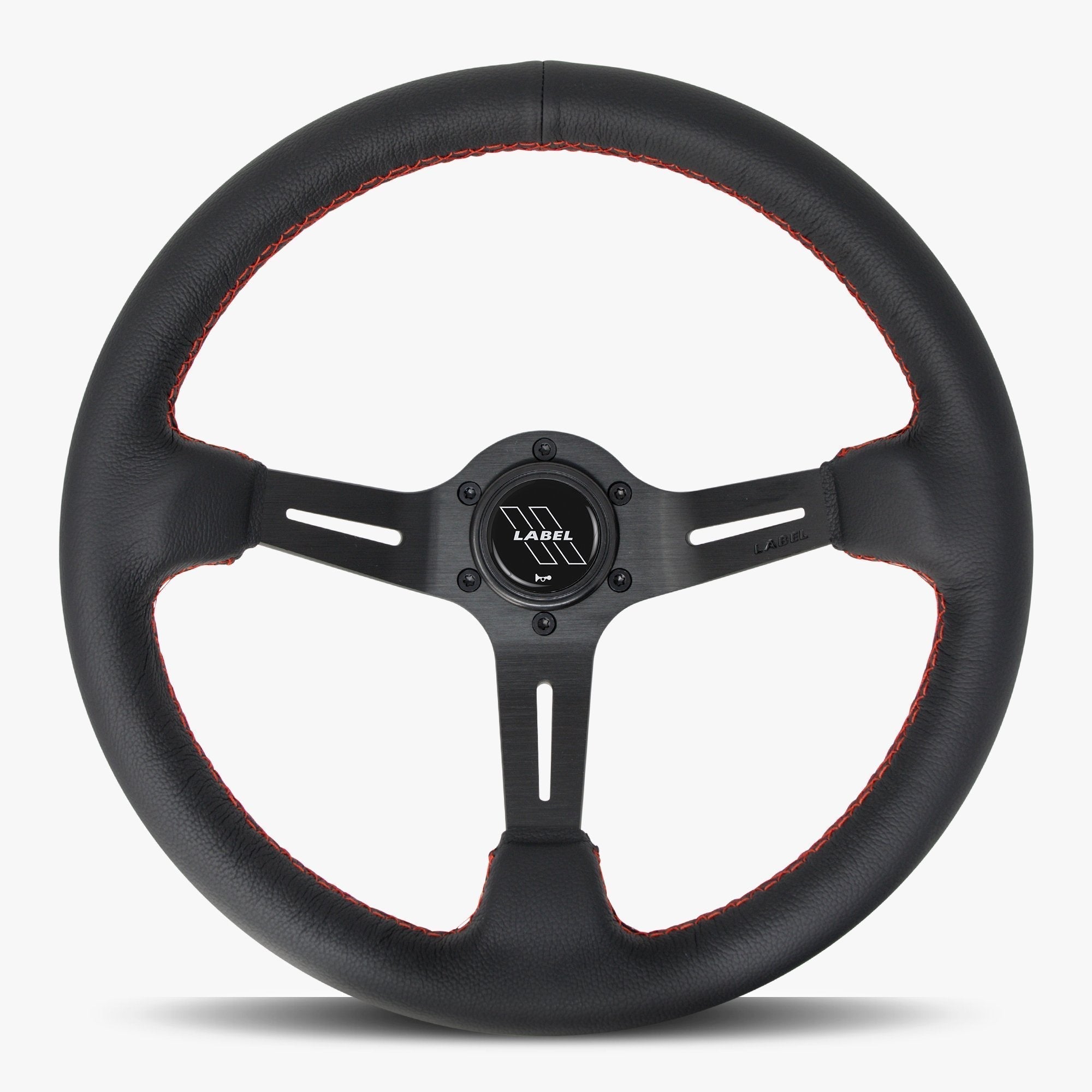 The Le Mans | Black Leather | Black Spoke | Red Stitch
