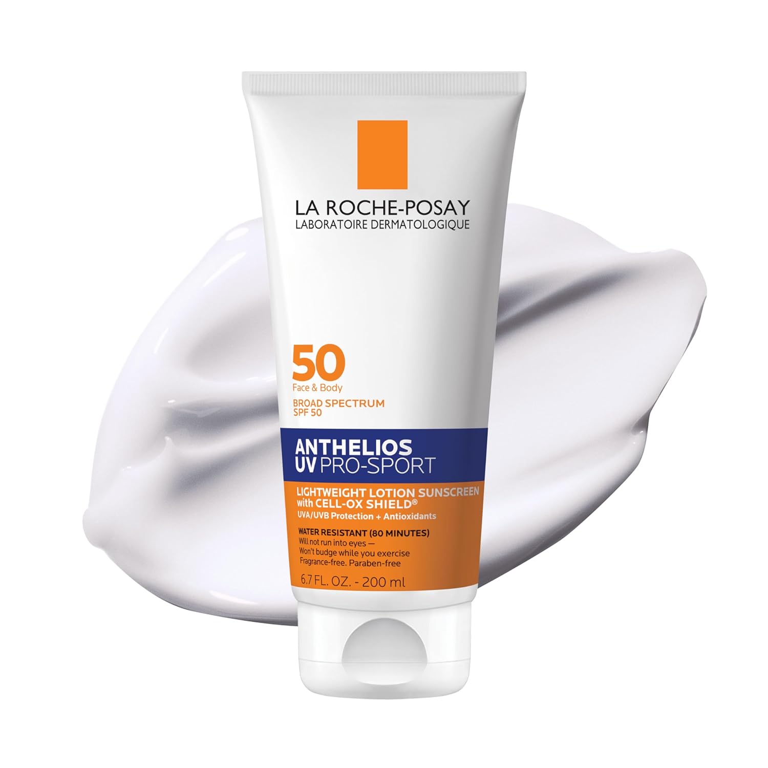 La Roche-Posay Anthelios UV Pro-Sport SPF 50 Sunscreen for Face &amp;amp; Body, Water &amp;amp; Sweat Resistant with Non-Drip Formula, Invisible Broad Spectrum Sunscreen Lotion, Lightweight &amp;amp; Breathable