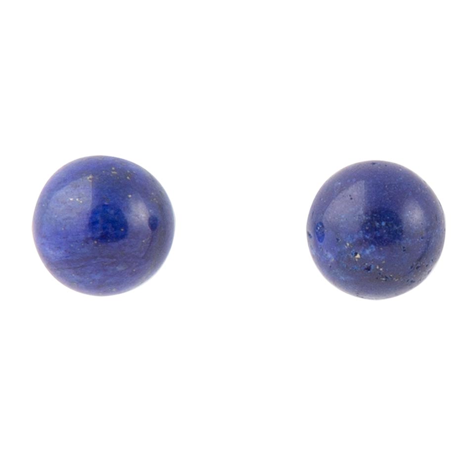 Blue Lapis Sterling Silver Stud Earrings
