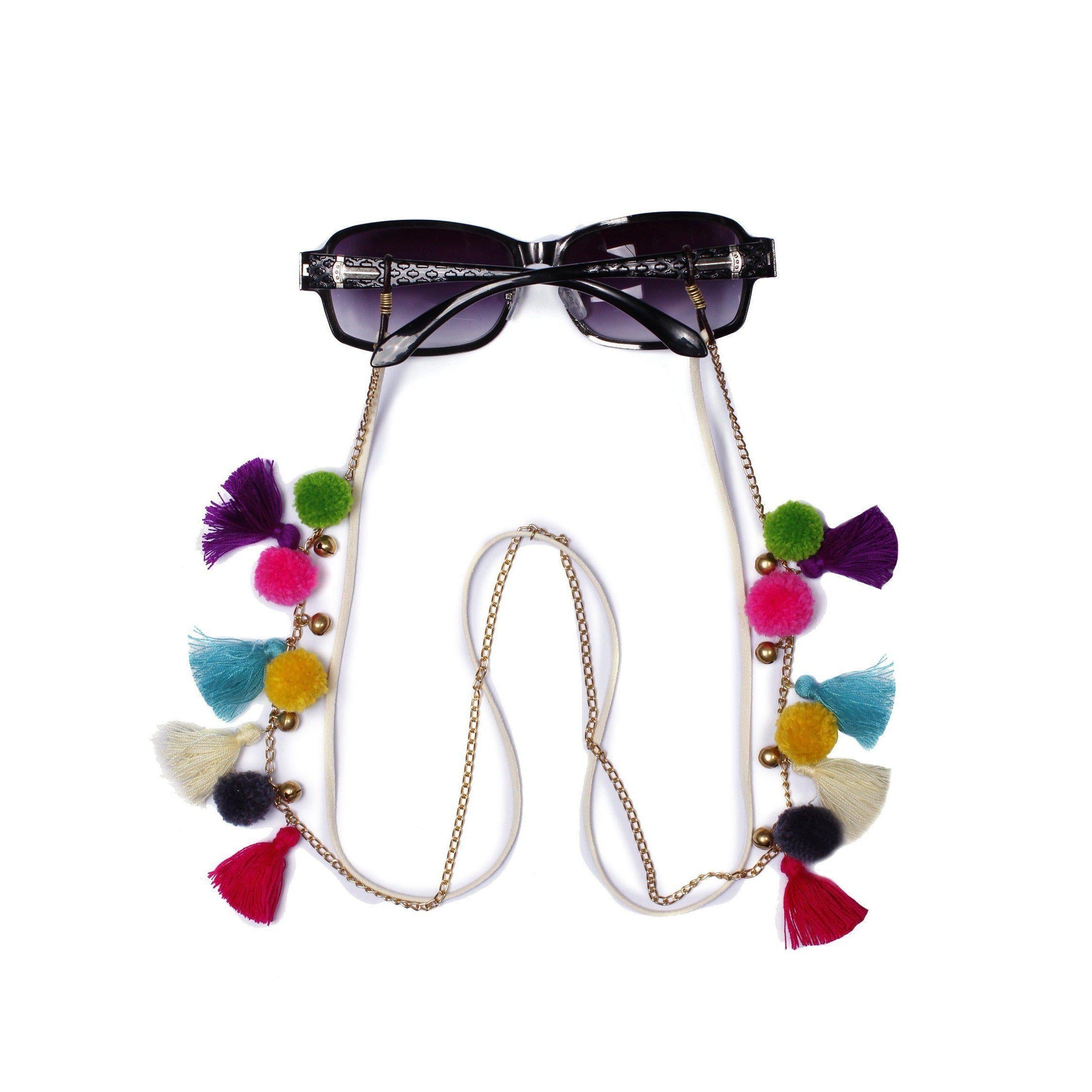 Leather PomPom &amp;amp; Tassels Sunglass Holders - Thailand