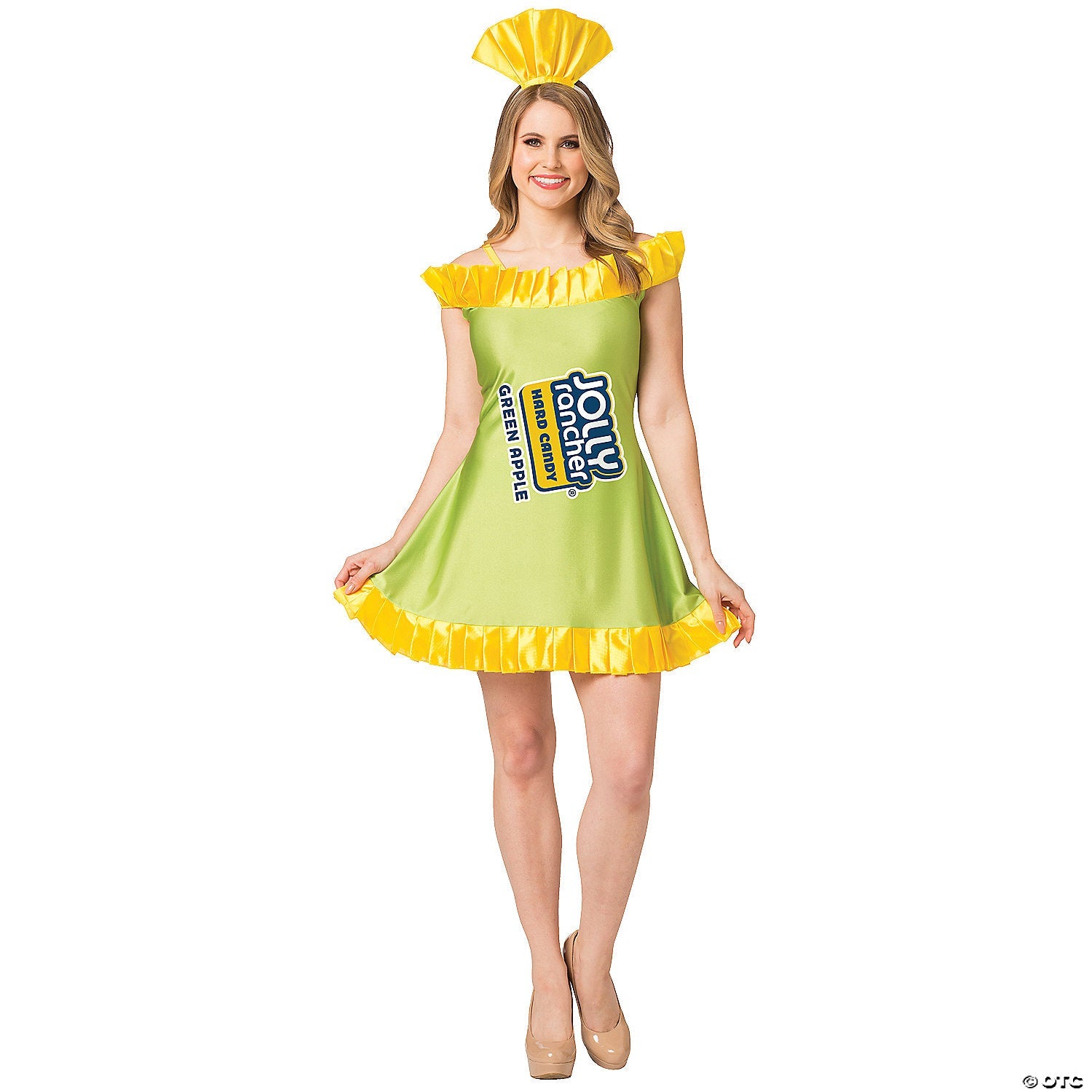Women&amp;#39;s Green Apple Jolly Rancher Costume Md/Lg 8-12