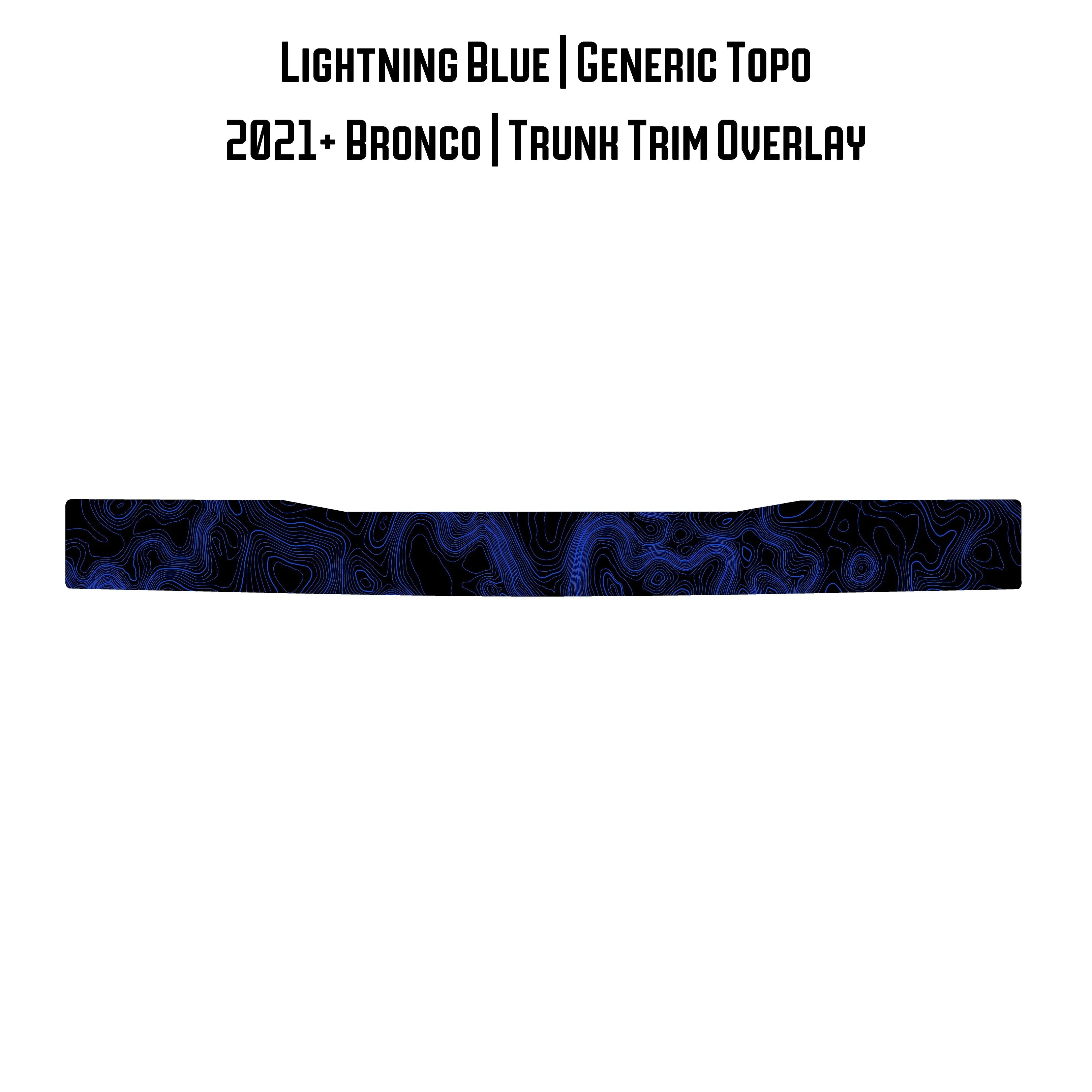 Topo Trunk Trim Overlay / Protector - 2021+ Bronco