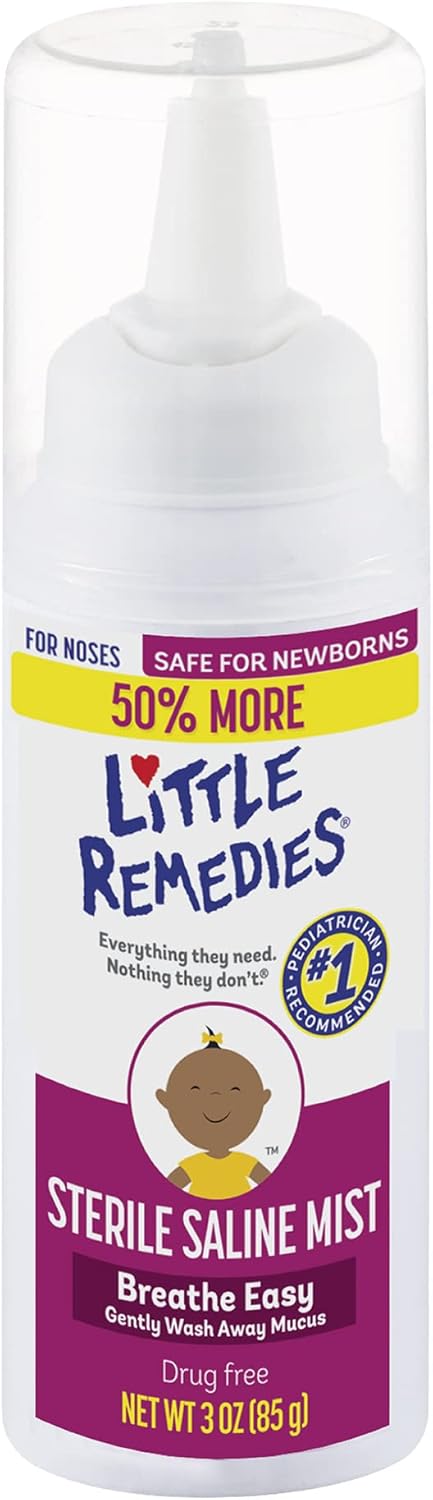 Little Remedies Sterile Saline Nasal Mist, Safe for Newborns, 3 oz