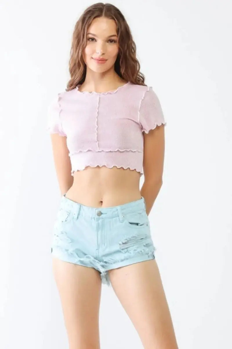 Distressed Denim Shorts Women&amp;#39;s Trendy Ripped Casual Shorts USA