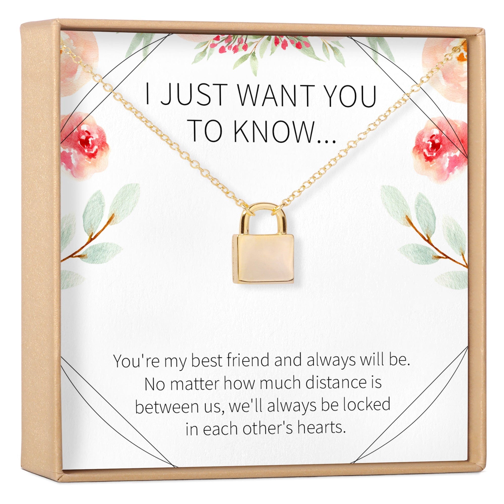 LONG DISTANCE FRIENDSHIP LOCK NECKLACE