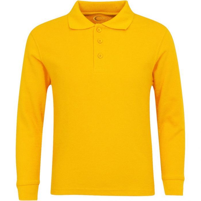 Boys/ Unisex Long Sleeve Pique Polo Shirt