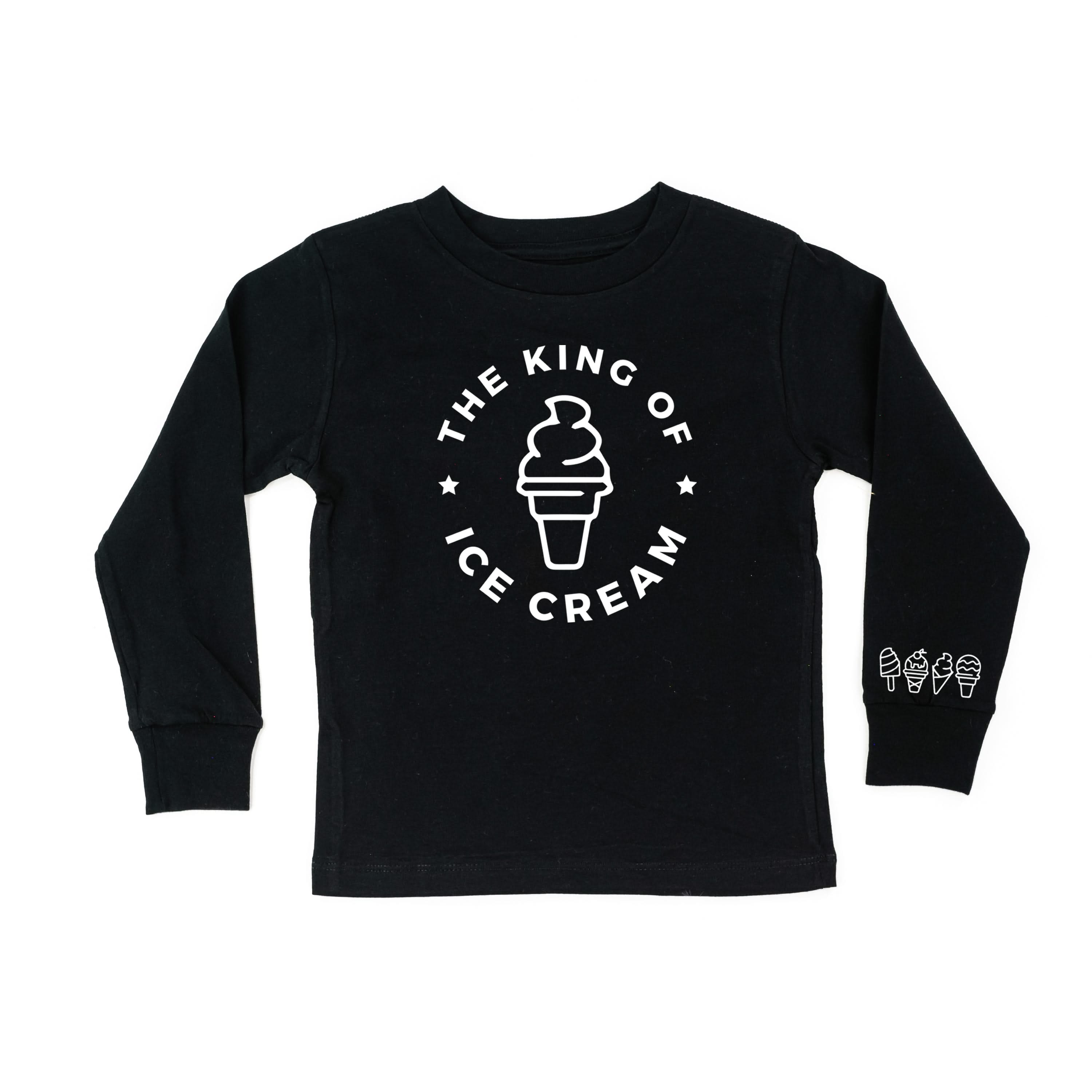 The King of Ice Cream - (Full Size) - Ice Cream Wrist Detail - Child Long Sleeve Tee