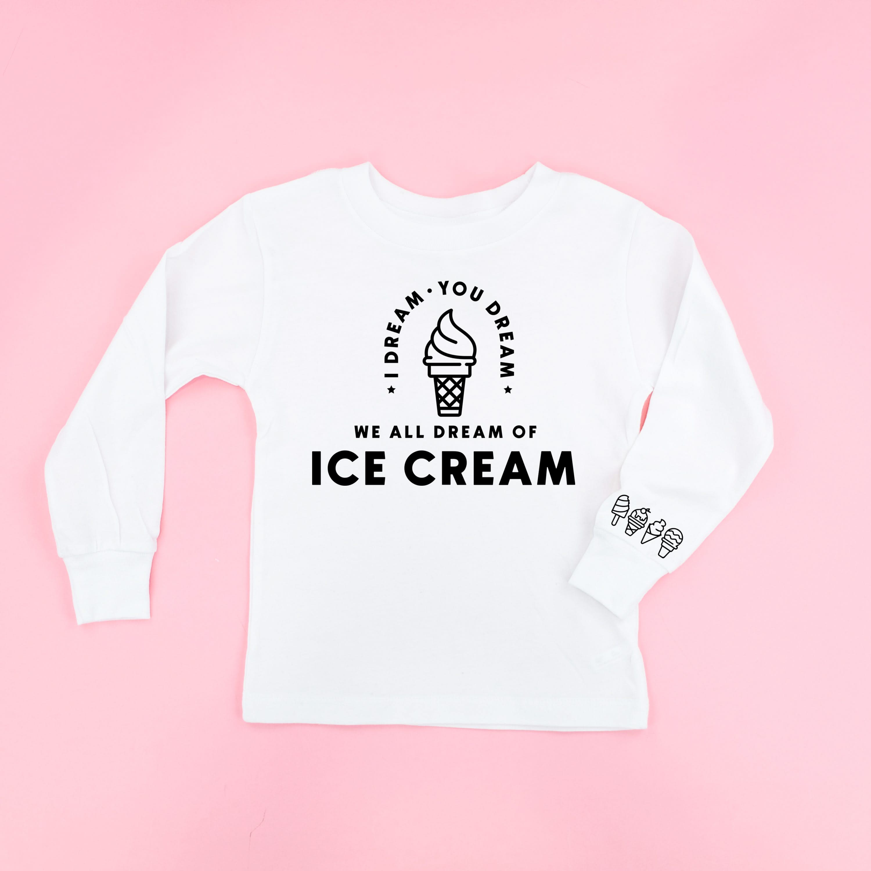 I Dream of Ice Cream - Ice Cream Wrist Detail - Child Long Sleeve Tee